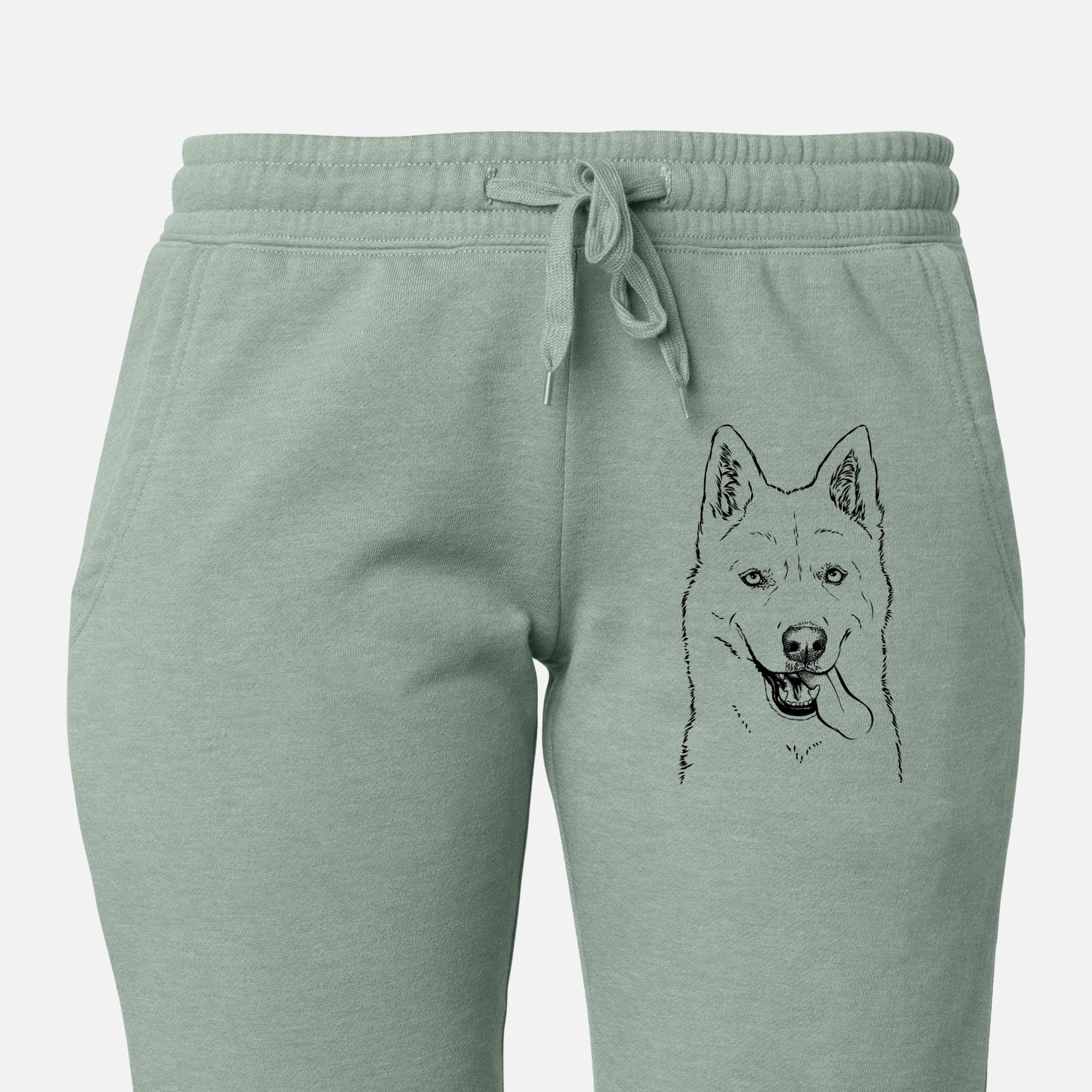 Sinatra  the Siberian Husky - Women's Cali Wave Joggers