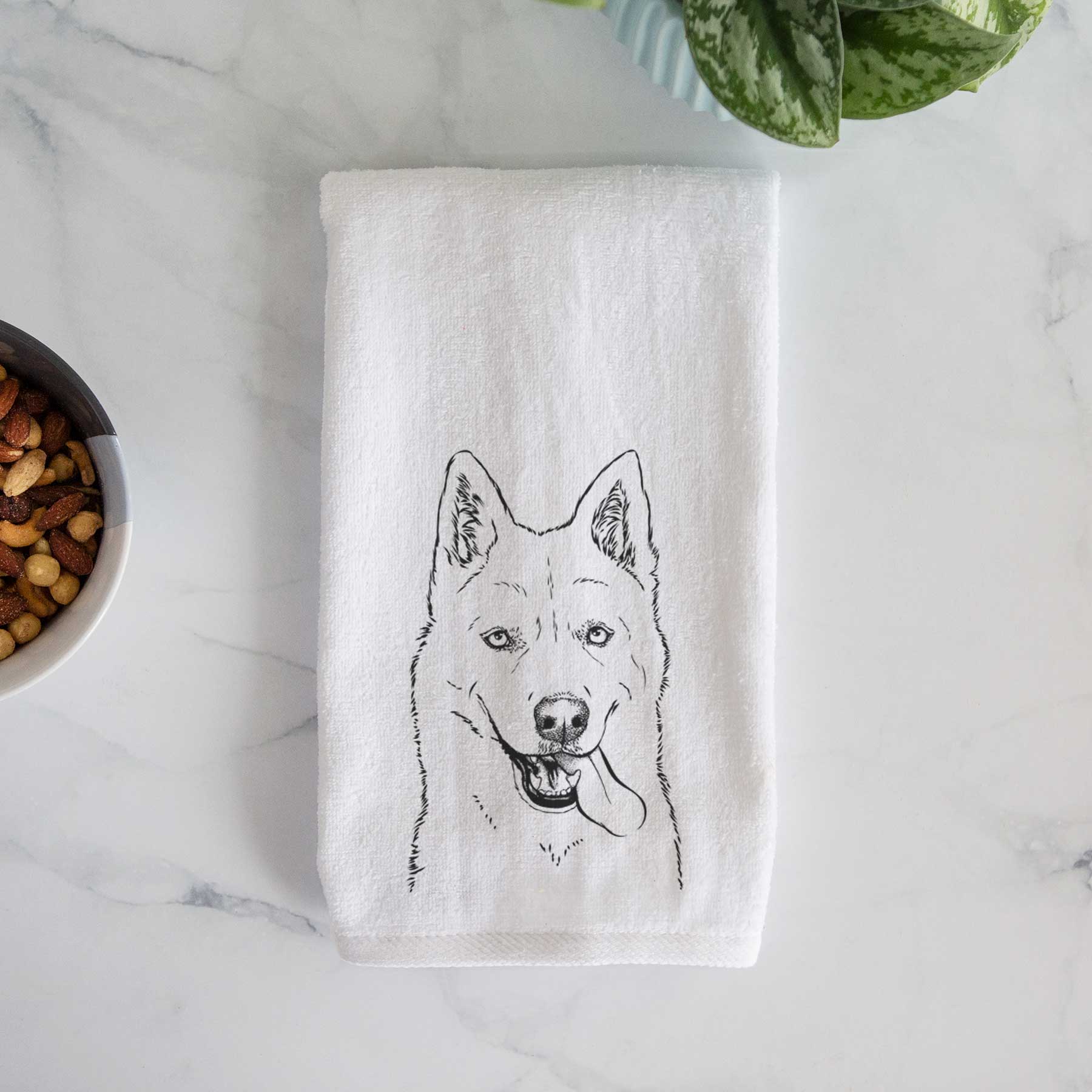 Sinatra  the Siberian Husky Decorative Hand Towel