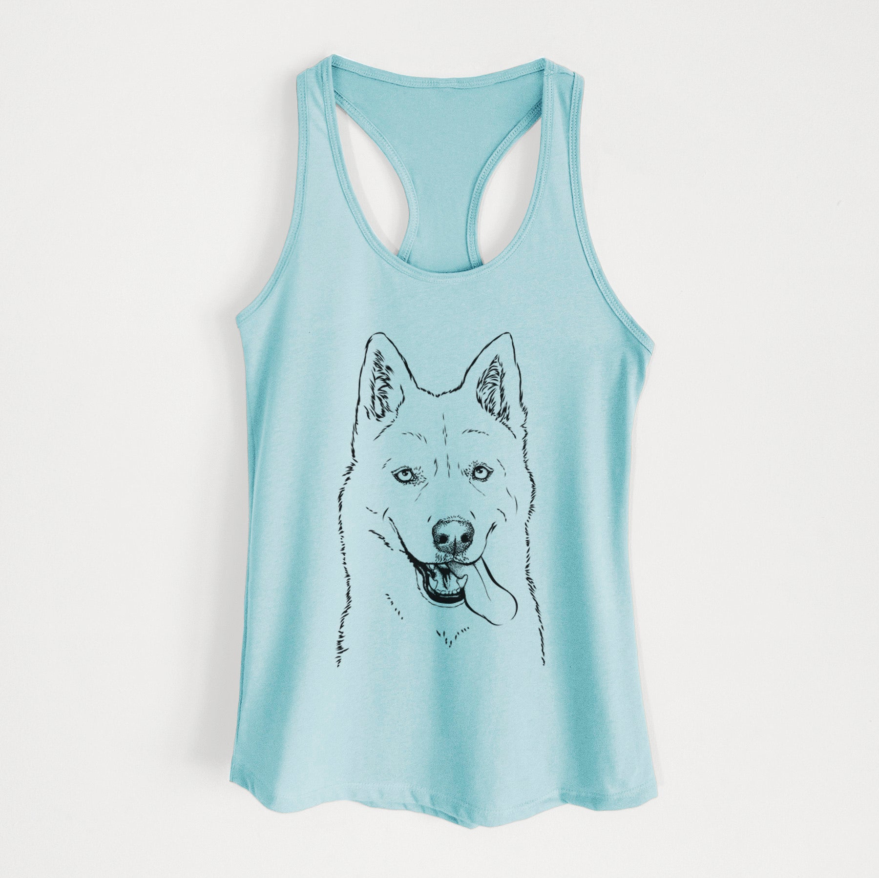 Sinatra  the Siberian Husky - Women's Racerback Tanktop