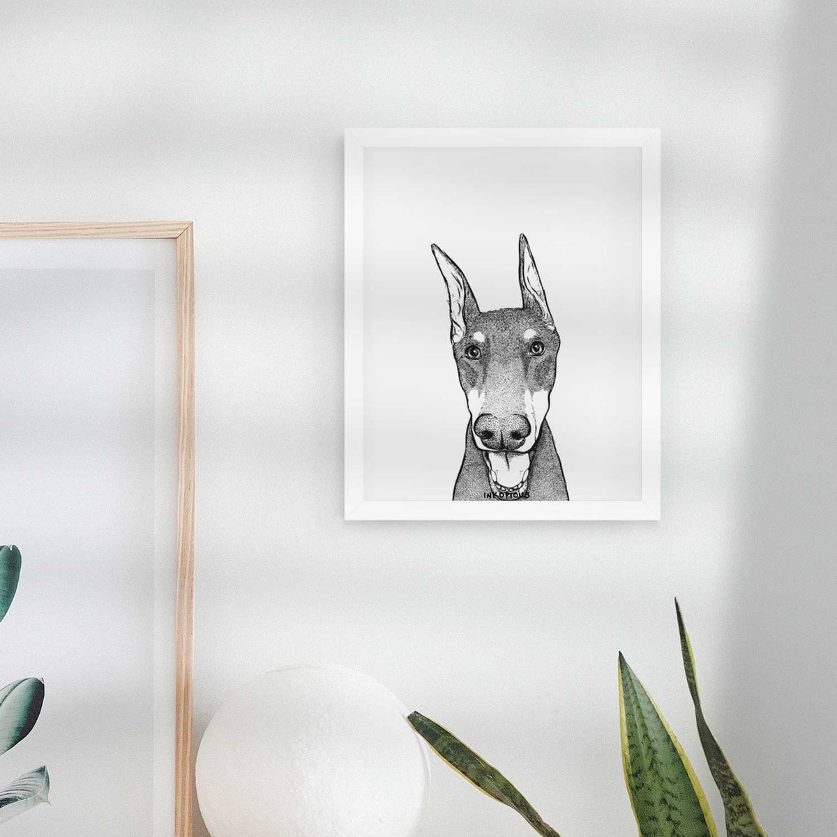 Sir Duke the Doberman Pinscher Art Print