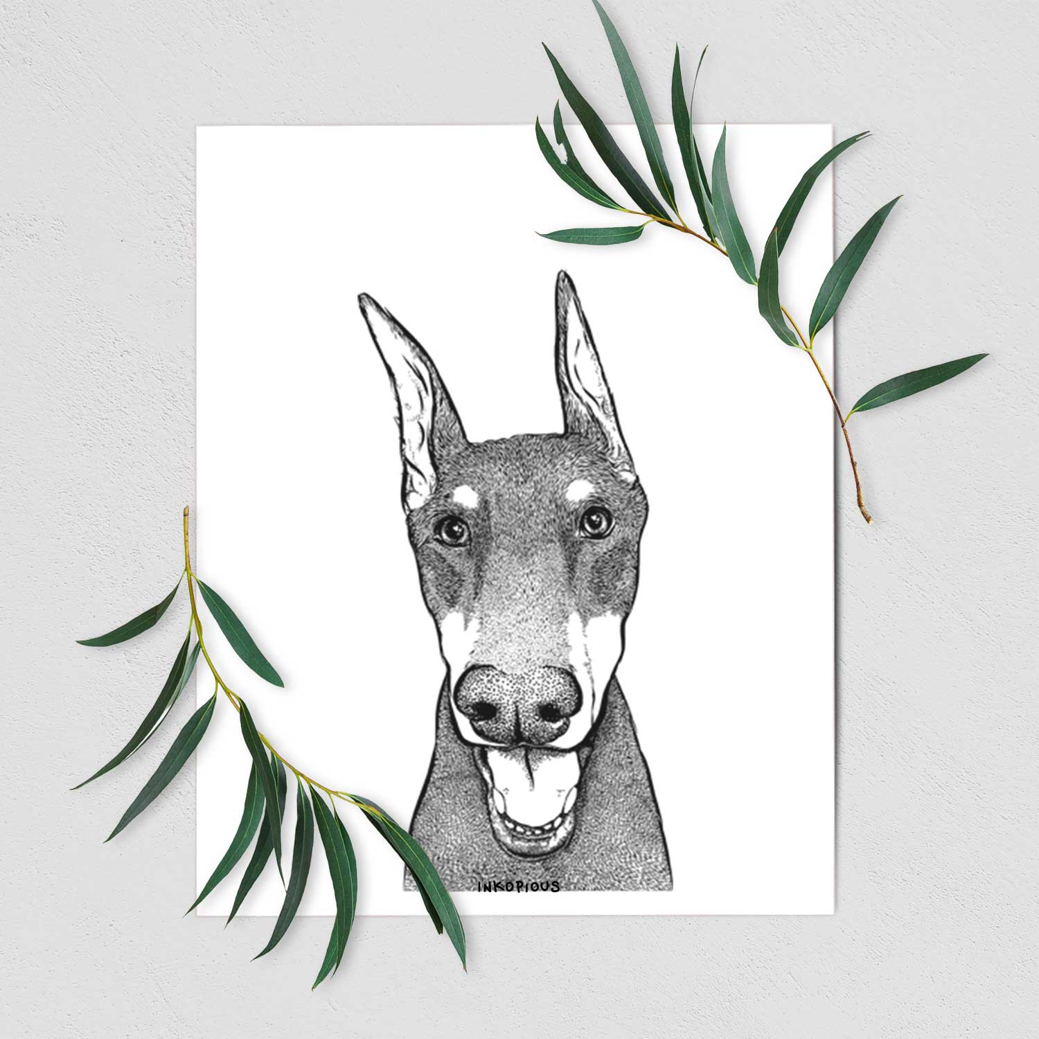 Sir Duke the Doberman Pinscher Art Print