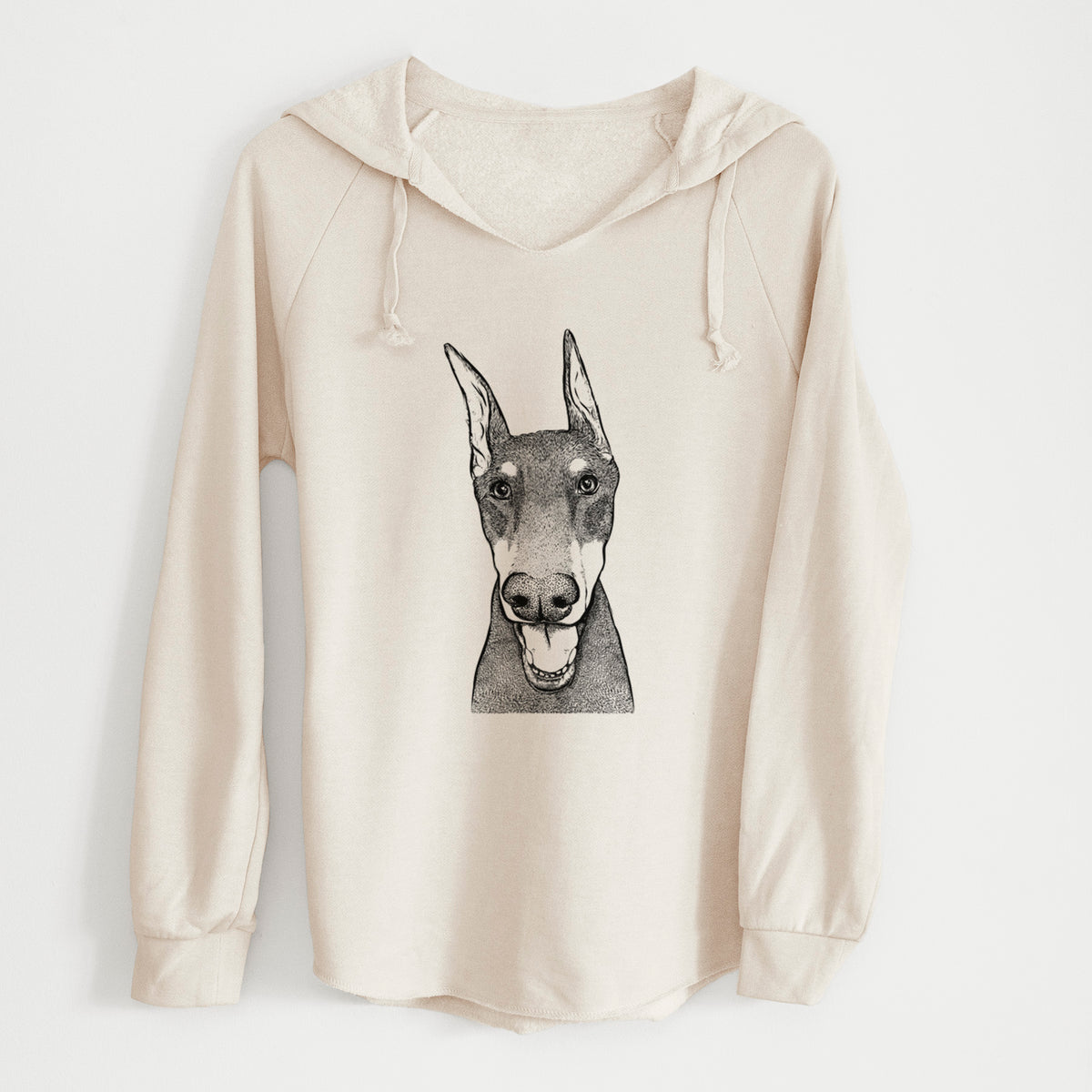 Bare Sir Duke the Doberman Pinscher - Cali Wave Hooded Sweatshirt