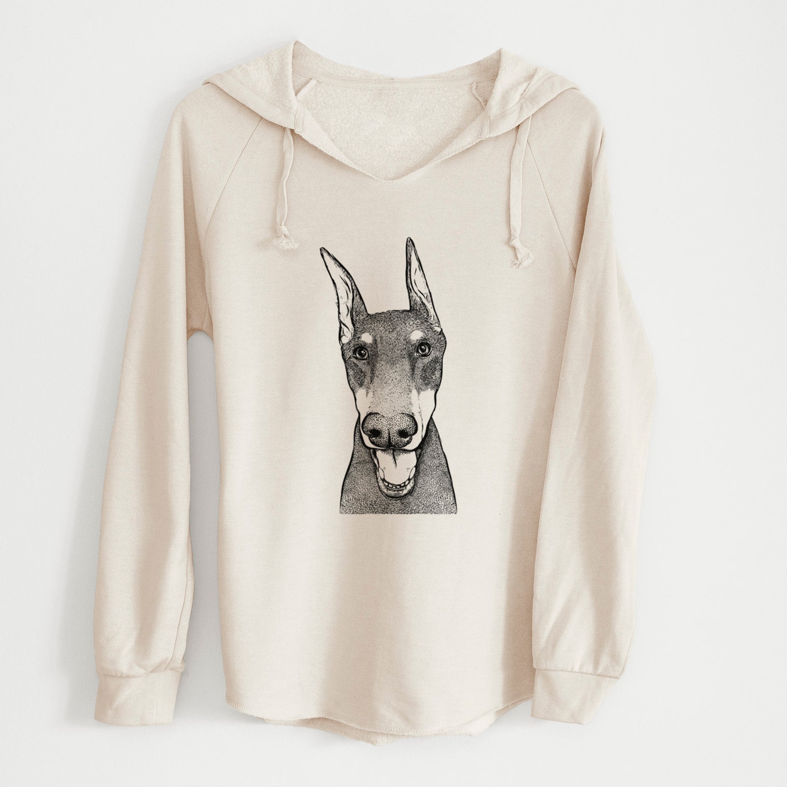 Bare Sir Duke the Doberman Pinscher - Cali Wave Hooded Sweatshirt