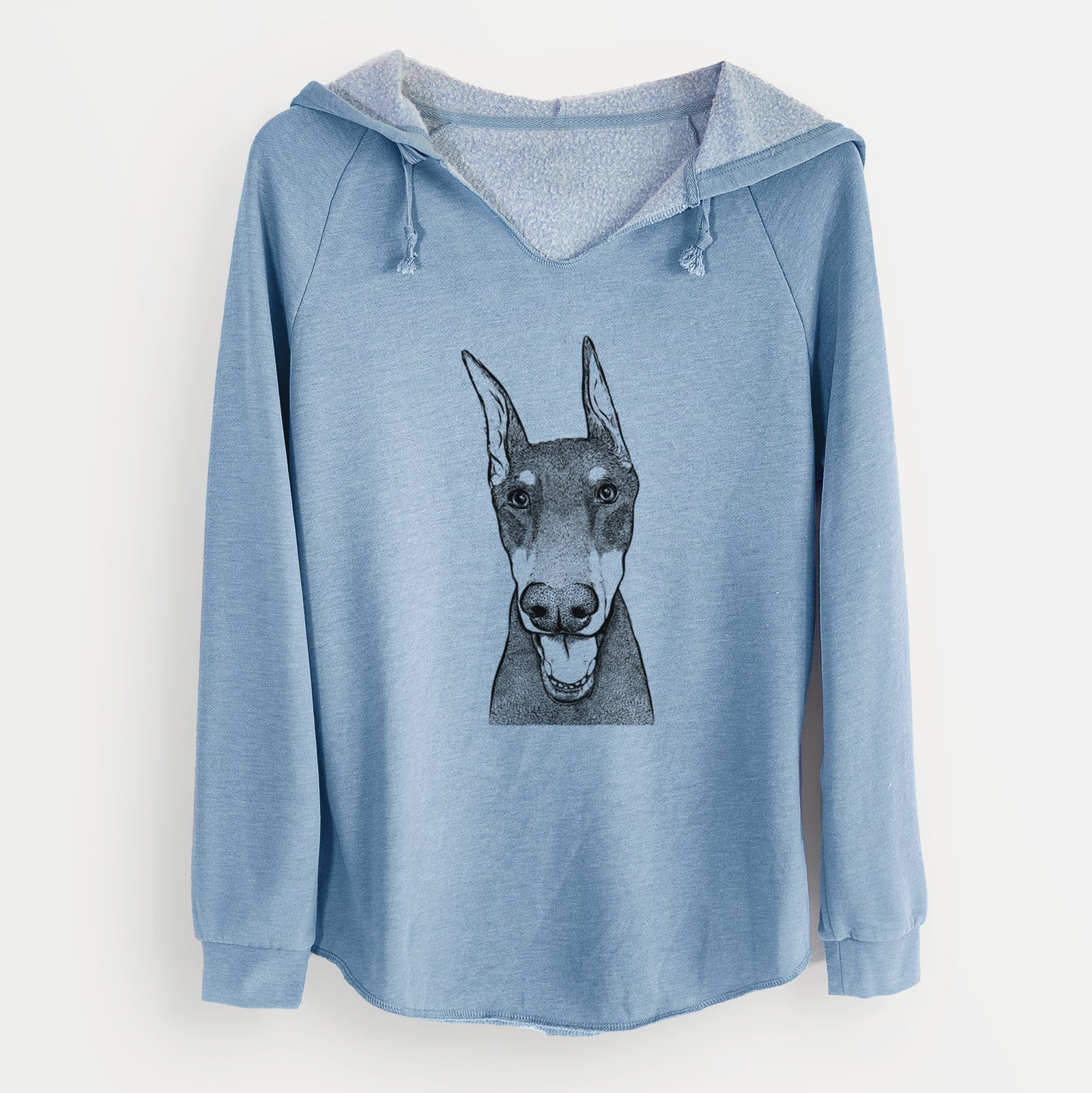 Bare Sir Duke the Doberman Pinscher - Cali Wave Hooded Sweatshirt