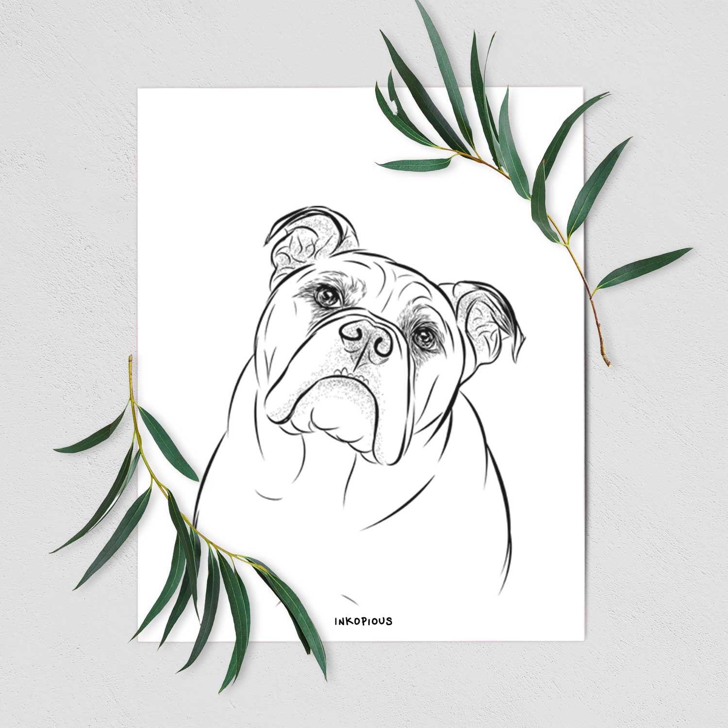 Sir Louis the English Bulldog Art Print