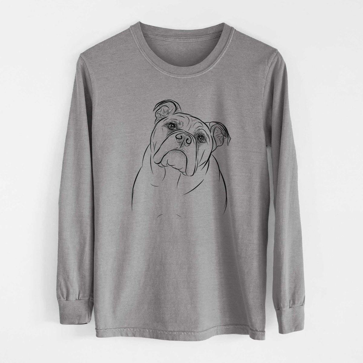 Bare Sir Louis the English Bulldog - Heavyweight 100% Cotton Long Sleeve
