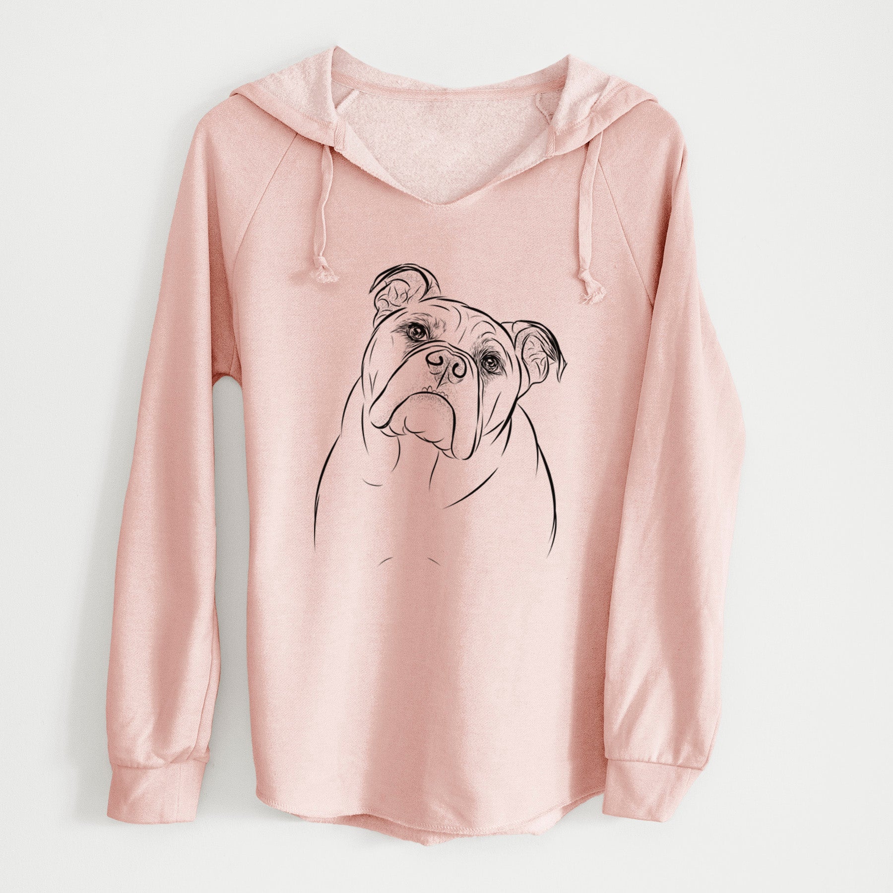 Bare Sir Louis the English Bulldog - Cali Wave Hooded Sweatshirt