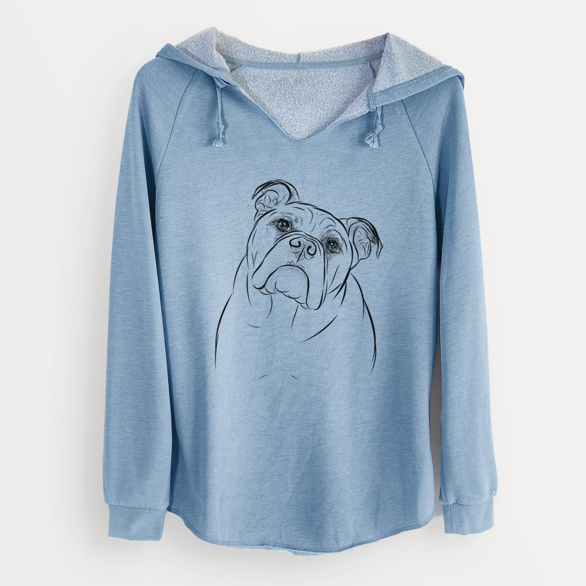 Bare Sir Louis the English Bulldog - Cali Wave Hooded Sweatshirt