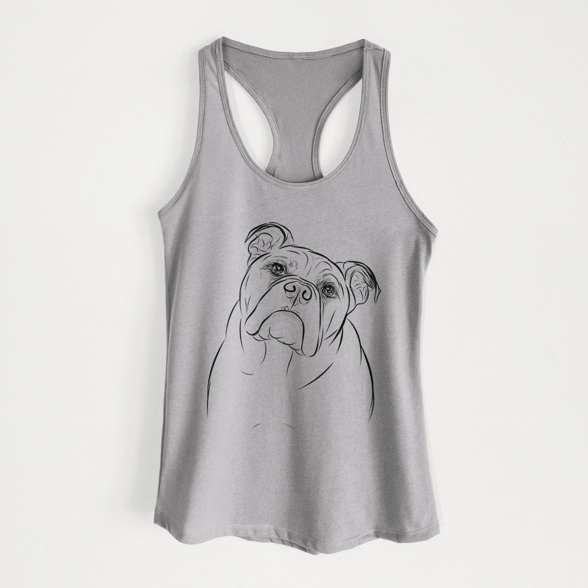 Sir Louis the English Bulldog - Women&#39;s Racerback Tanktop