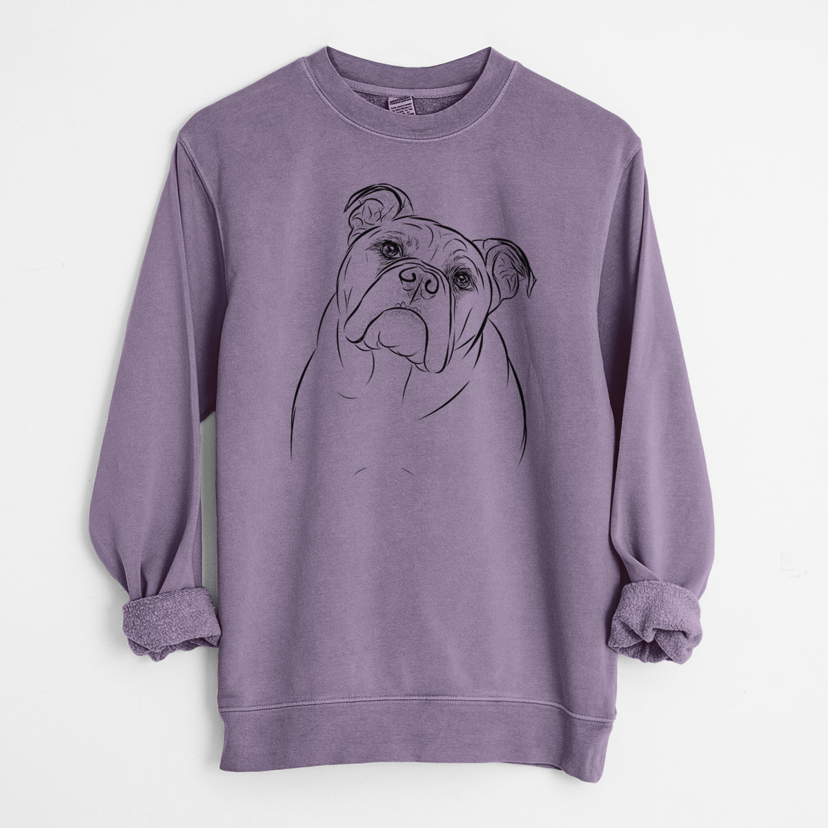 Bare Sir Louis the English Bulldog - Unisex Pigment Dyed Crew Sweatshirt