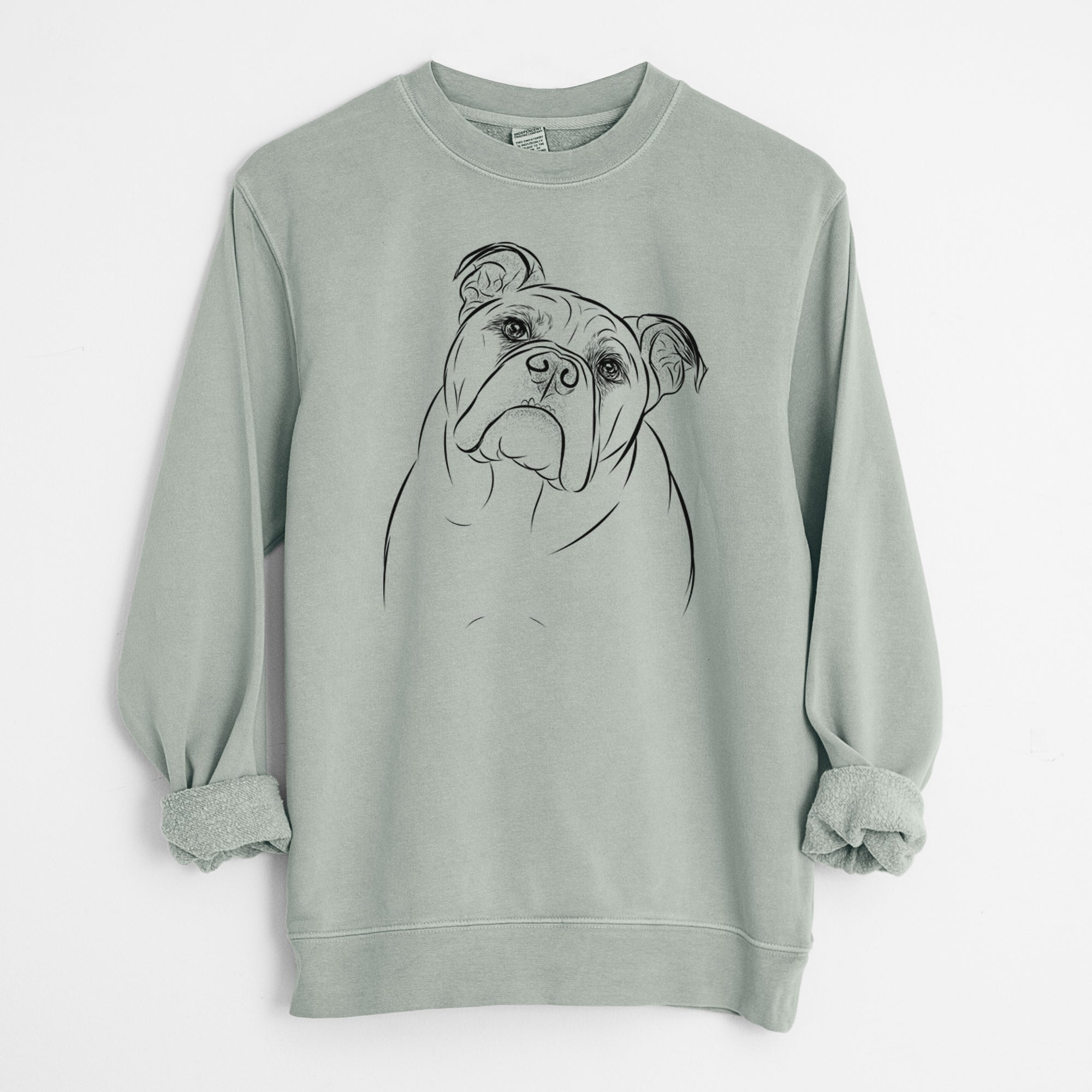 Bare Sir Louis the English Bulldog - Unisex Pigment Dyed Crew Sweatshirt