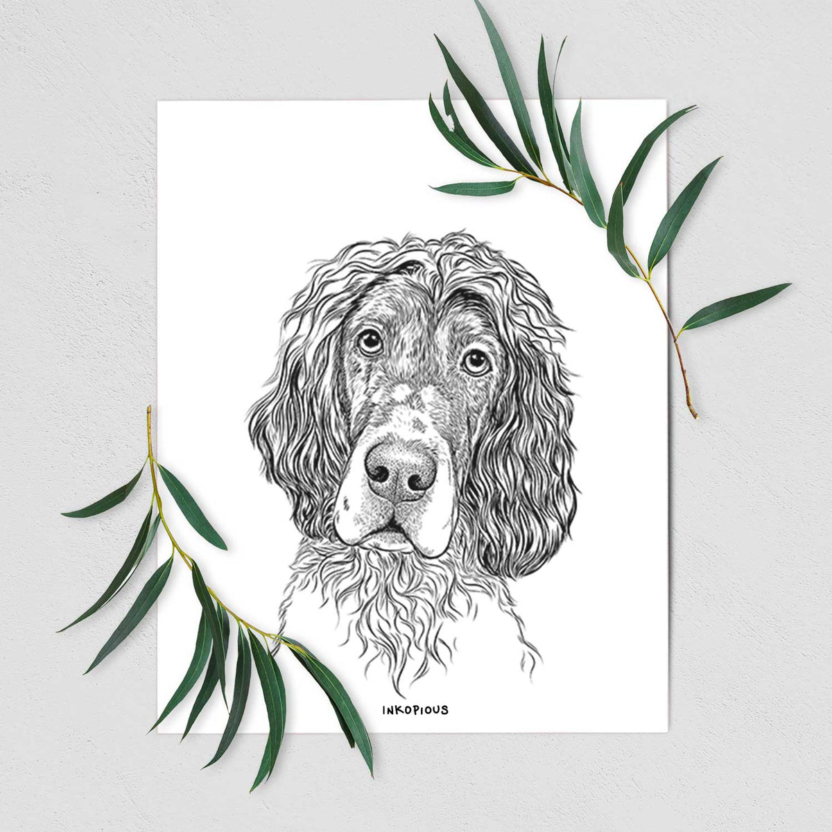 Sir Rexford the Blue Belton English Setter Art Print