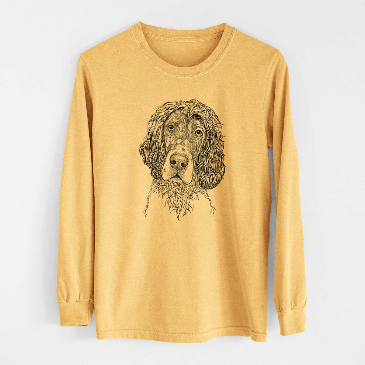 Bare Sir Rexford the Blue Belton English Setter - Heavyweight 100% Cotton Long Sleeve