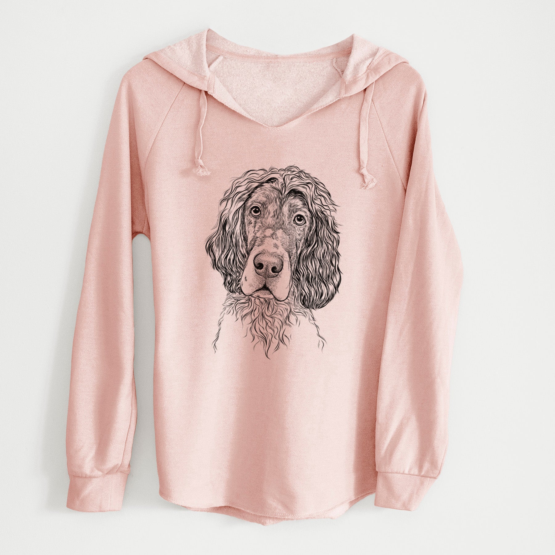 Bare Sir Rexford the Blue Belton English Setter - Cali Wave Hooded Sweatshirt