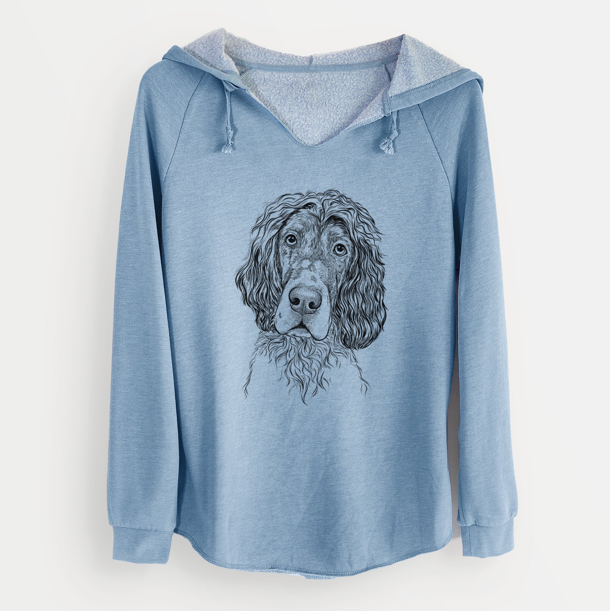 Bare Sir Rexford the Blue Belton English Setter - Cali Wave Hooded Sweatshirt