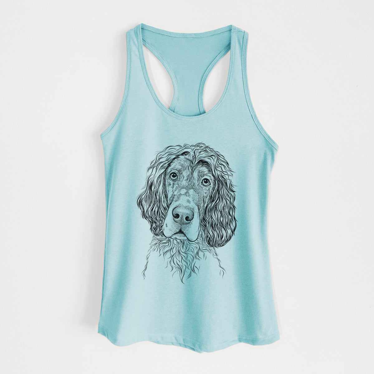 Sir Rexford the Blue Belton English Setter - Women's Racerback Tanktop