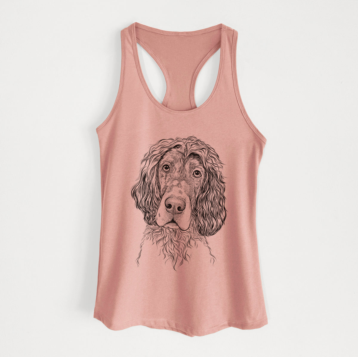 Sir Rexford the Blue Belton English Setter - Women's Racerback Tanktop