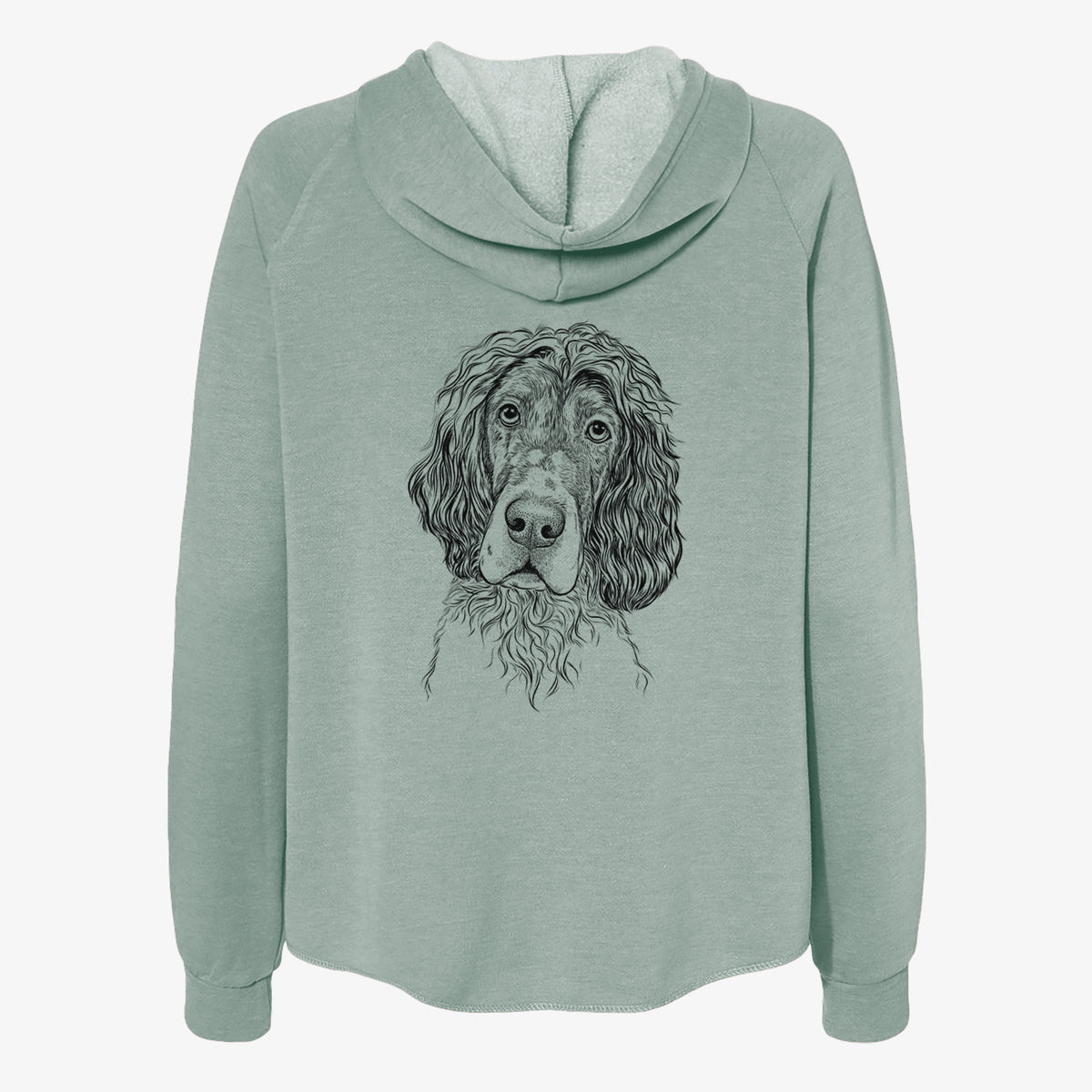 Sir Rexford the Blue Belton English Setter - Women's Cali Wave Zip-Up Sweatshirt