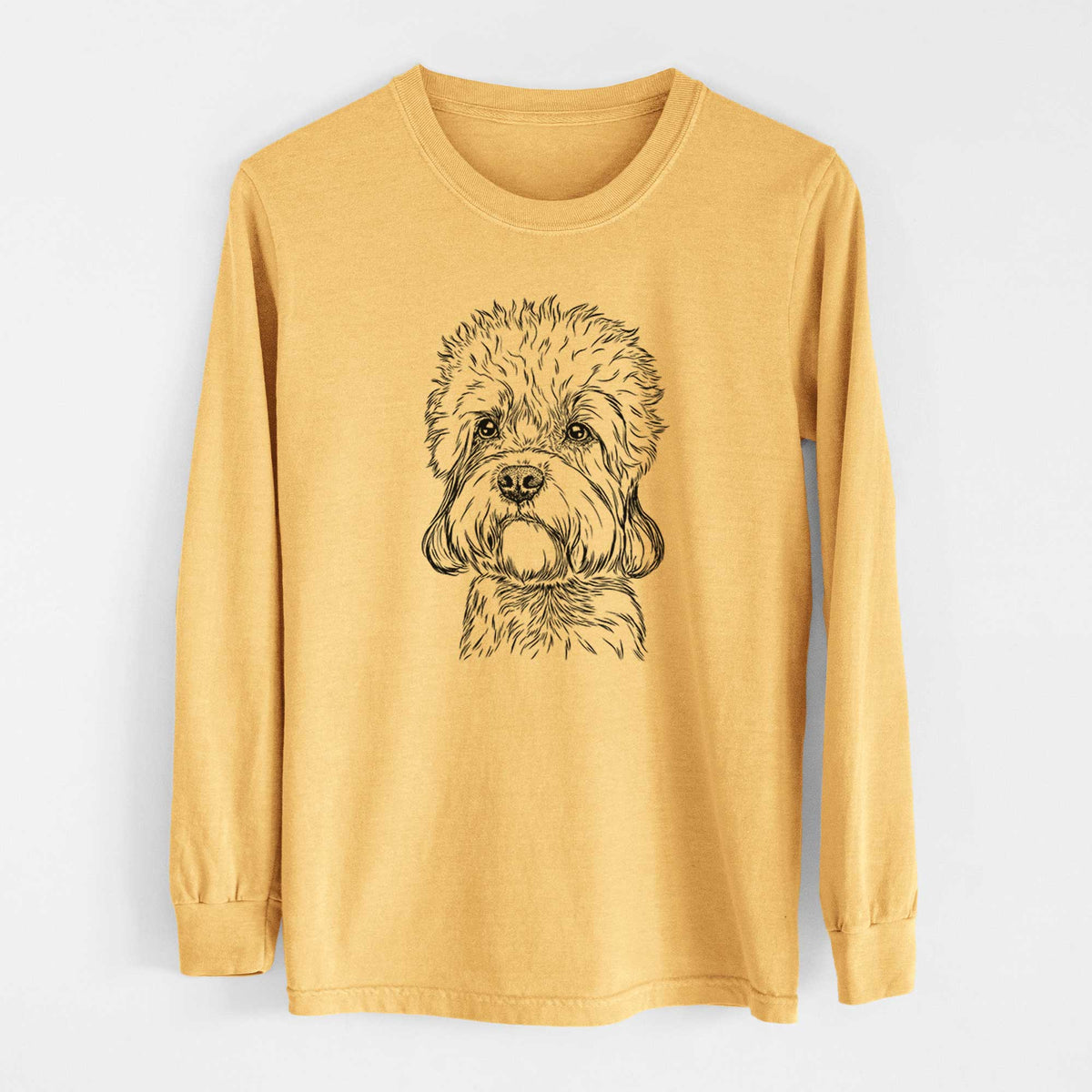 Bare Sir Walter the Dandie Dinmont Terrier - Heavyweight 100% Cotton Long Sleeve