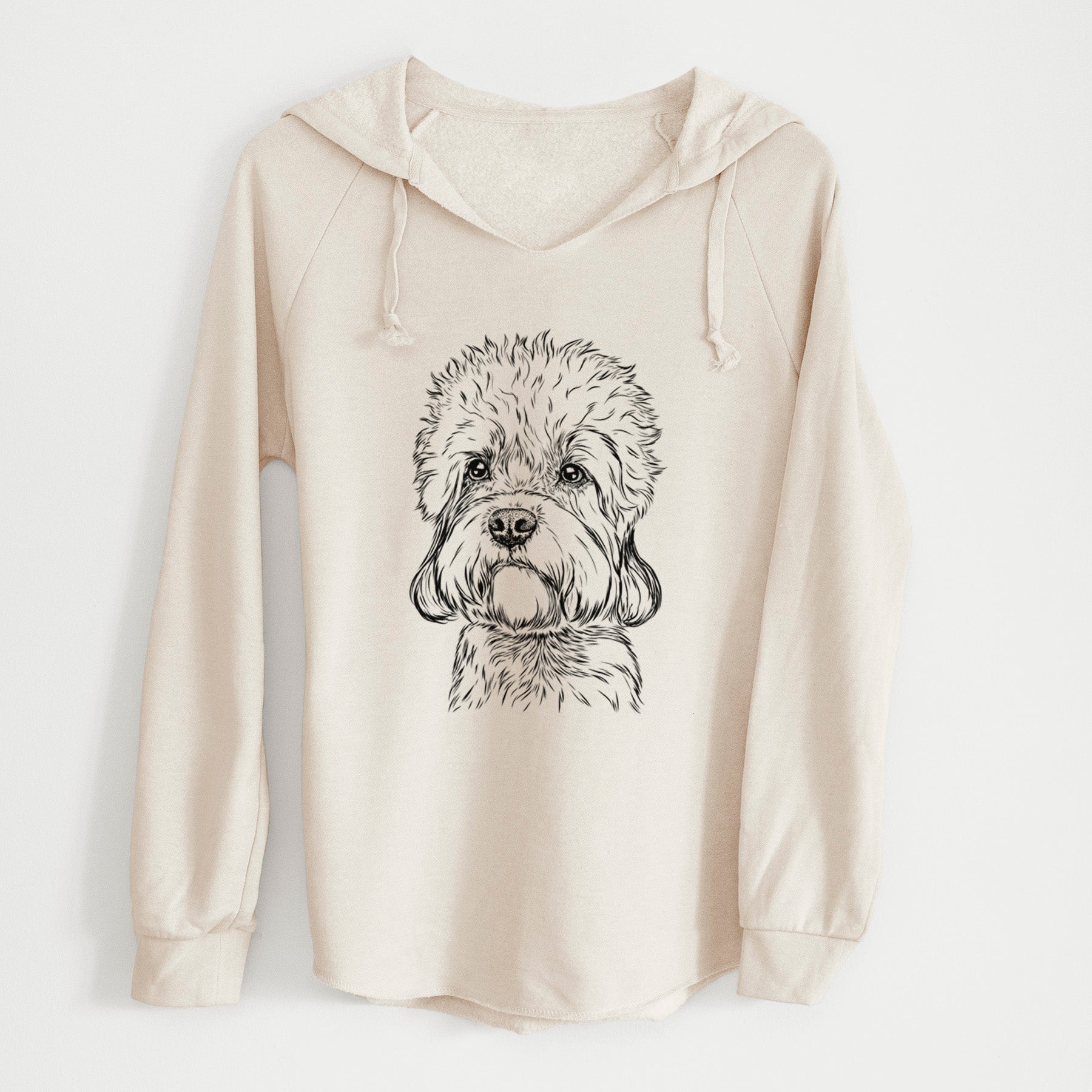 Bare Sir Walter the Dandie Dinmont Terrier - Cali Wave Hooded Sweatshirt