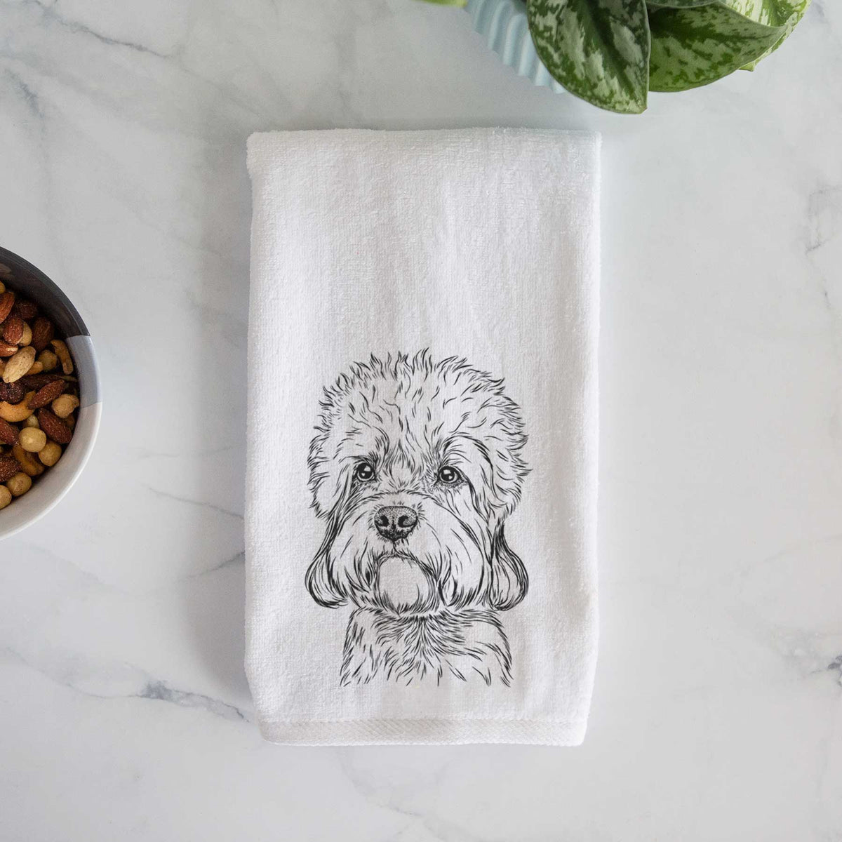 Sir Walter the Dandie Dinmont Terrier Decorative Hand Towel