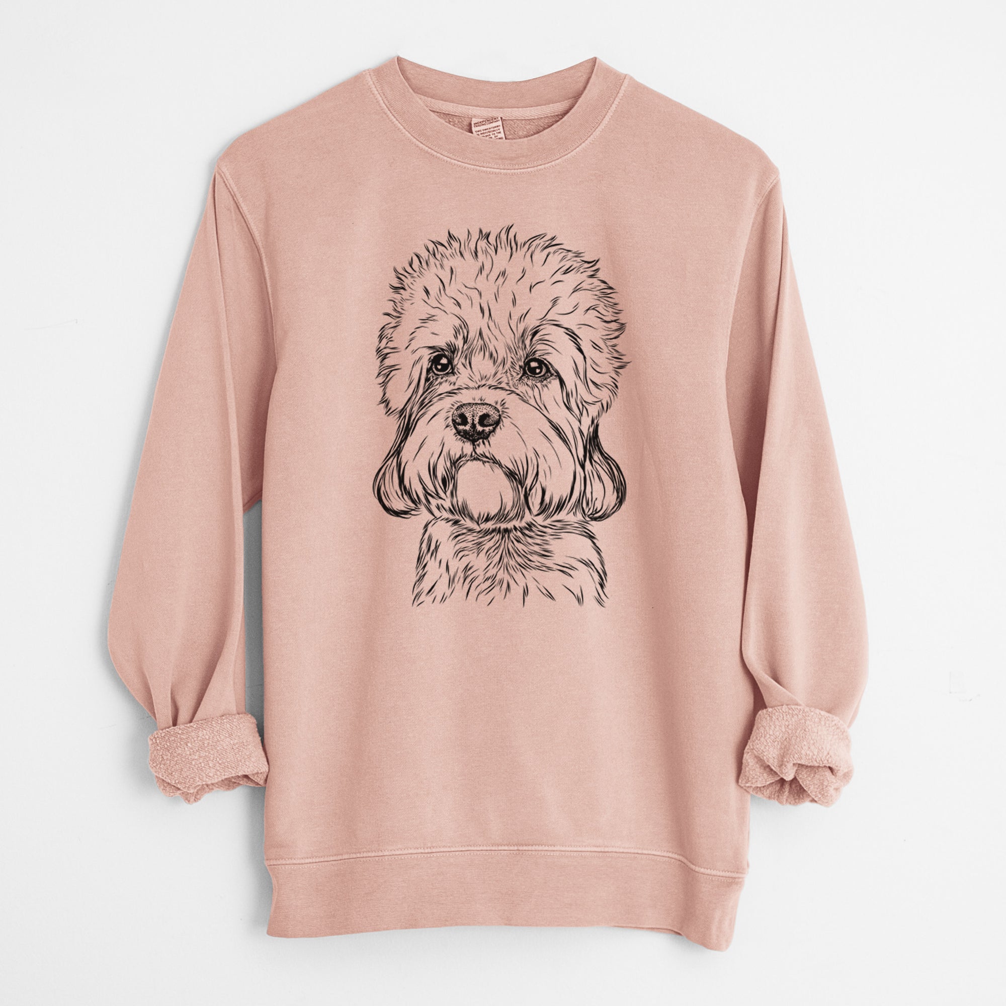 Bare Sir Walter the Dandie Dinmont Terrier - Unisex Pigment Dyed Crew Sweatshirt