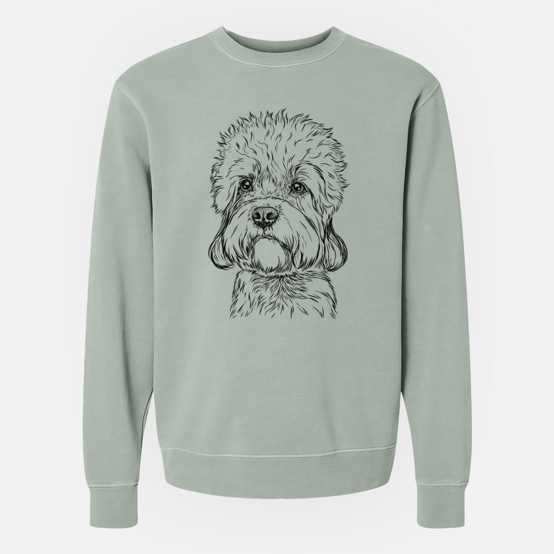 Bare Sir Walter the Dandie Dinmont Terrier - Unisex Pigment Dyed Crew Sweatshirt