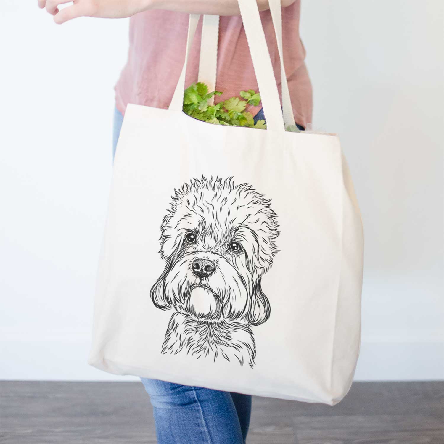 Sir Walter the Dandie Dinmont Terrier - Tote Bag