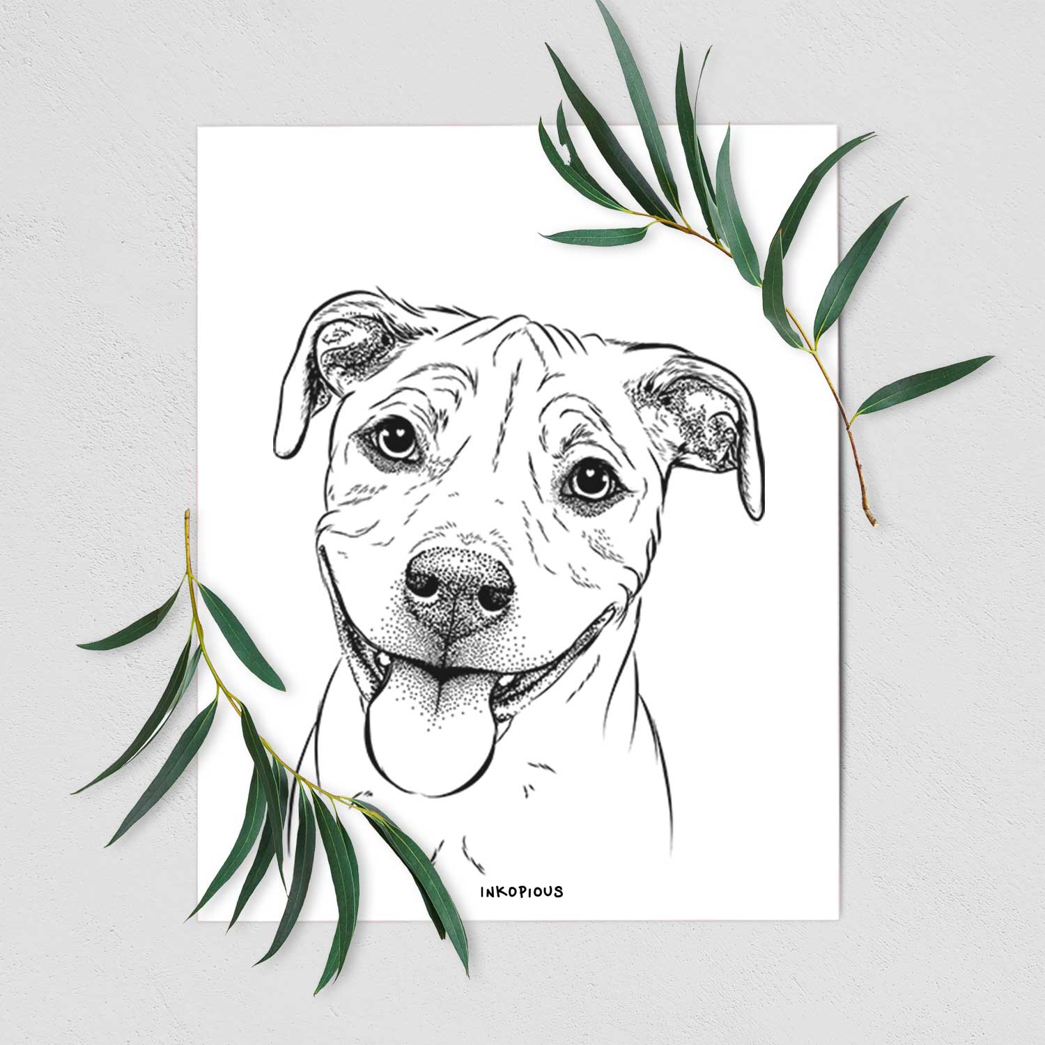 Skye the Pitweiler Art Print