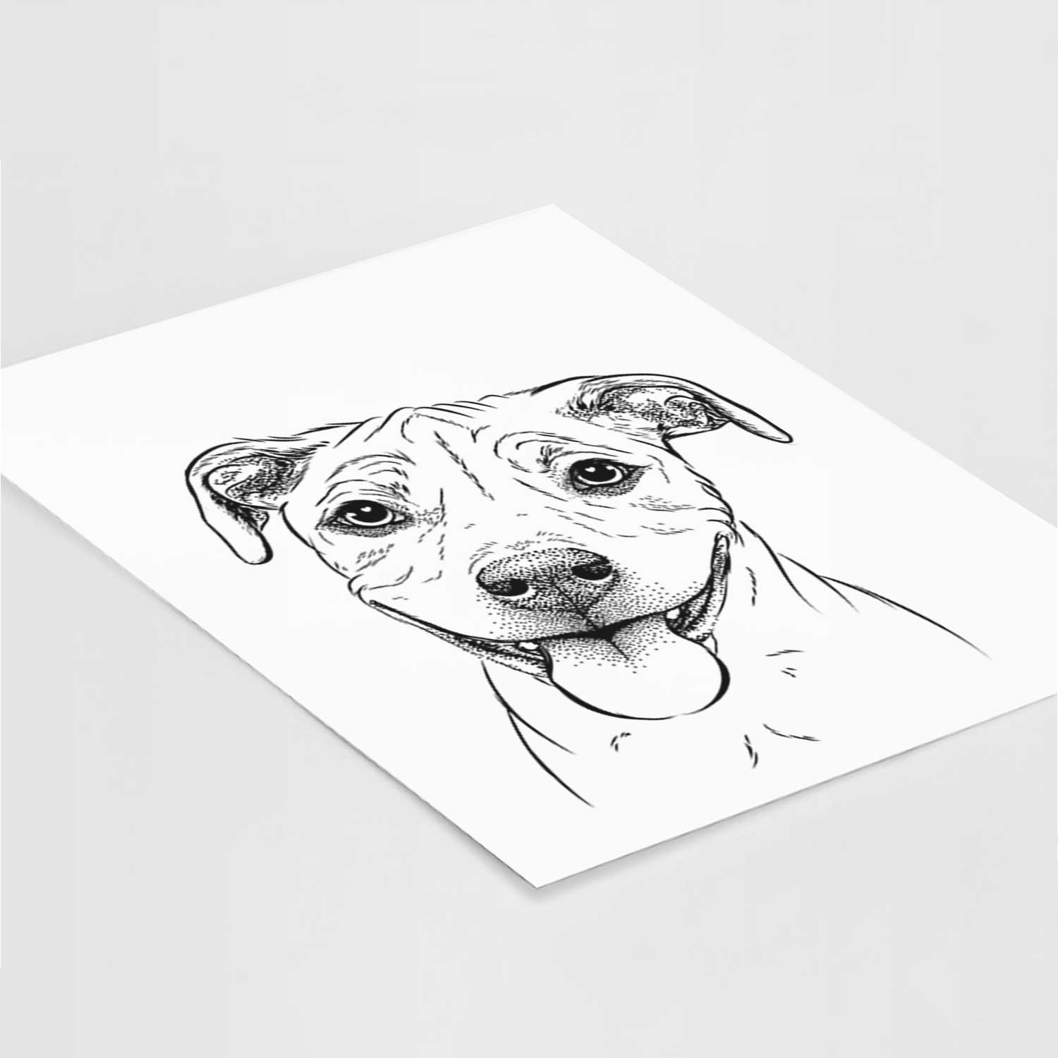 Skye the Pitweiler Art Print