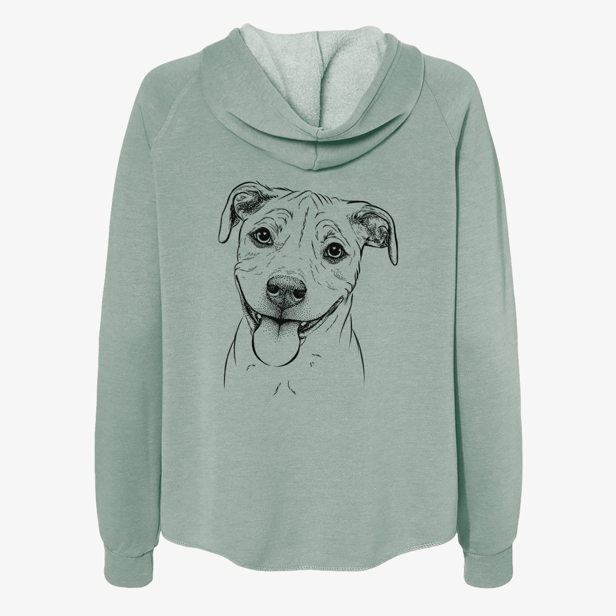 Skye the Pitweiler - Women's Cali Wave Zip-Up Sweatshirt