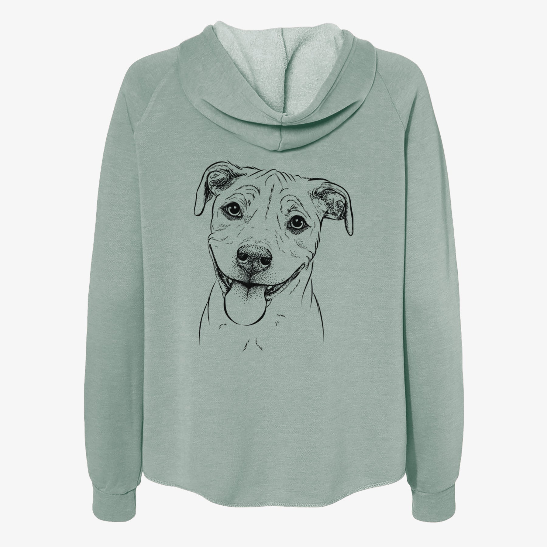 Skye the Pitweiler - Women's Cali Wave Zip-Up Sweatshirt