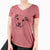 Bare Skye the Pitweiler - Women's V-neck Shirt