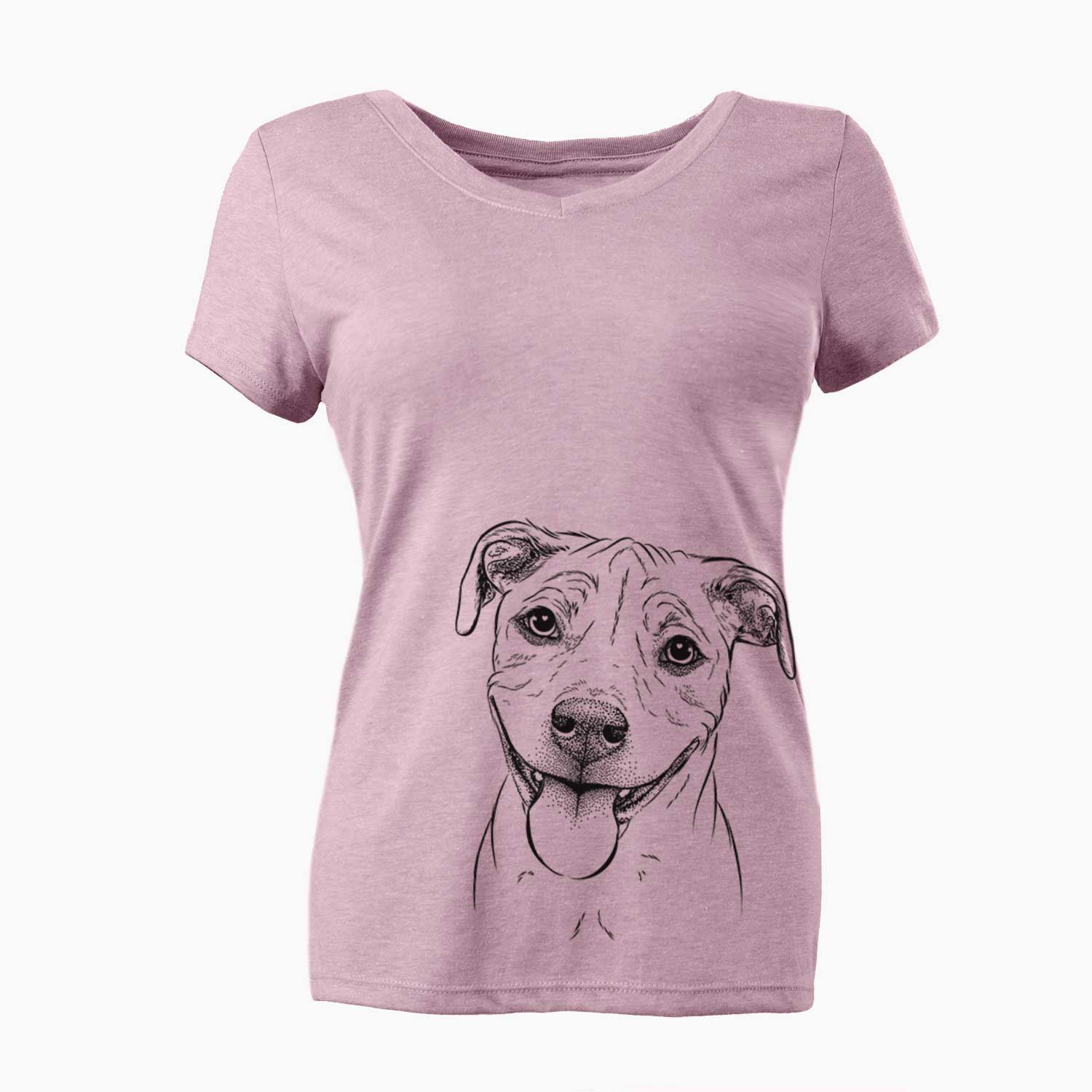 Bare Skye the Pitweiler - Women's V-neck Shirt