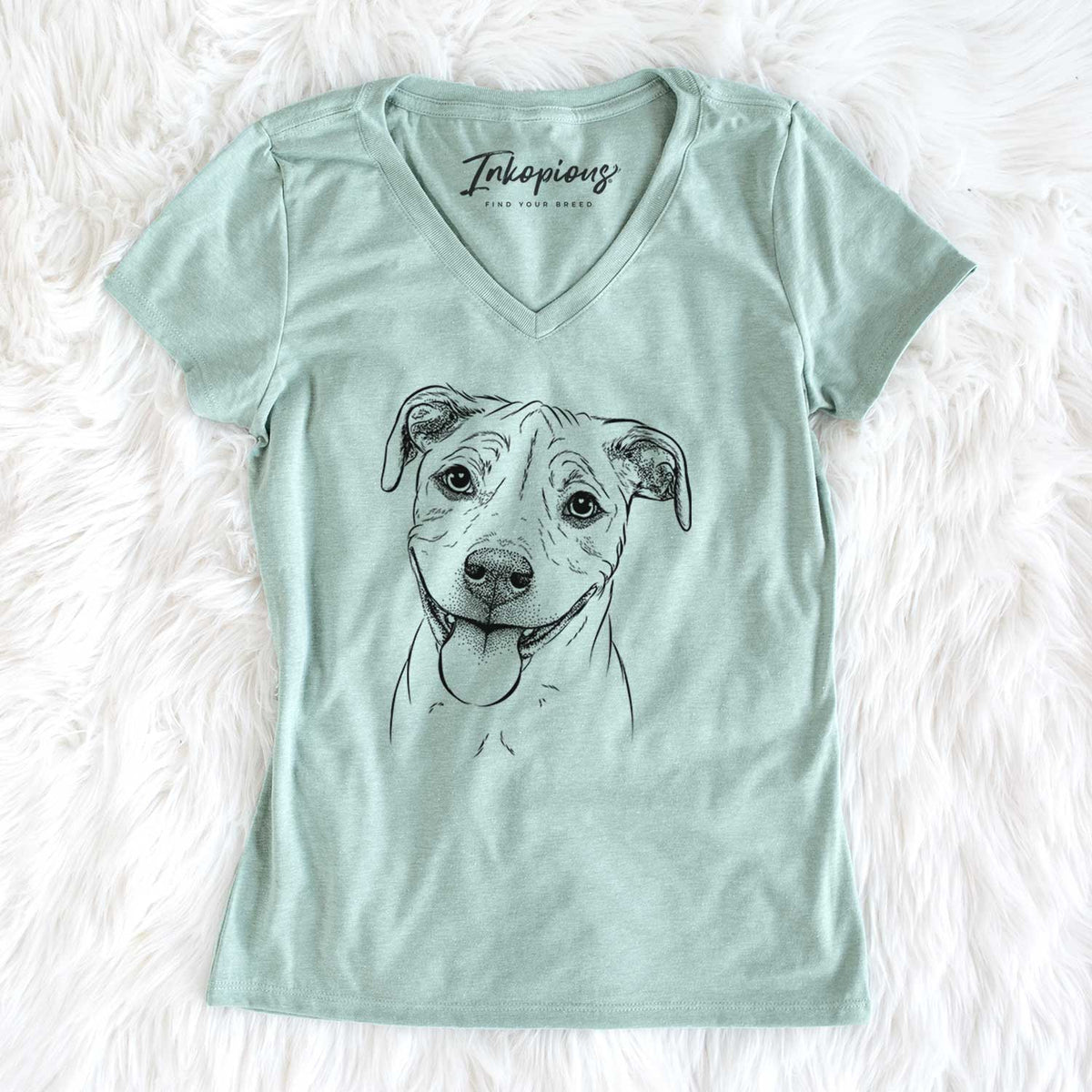 Bare Skye the Pitweiler - Women&#39;s V-neck Shirt