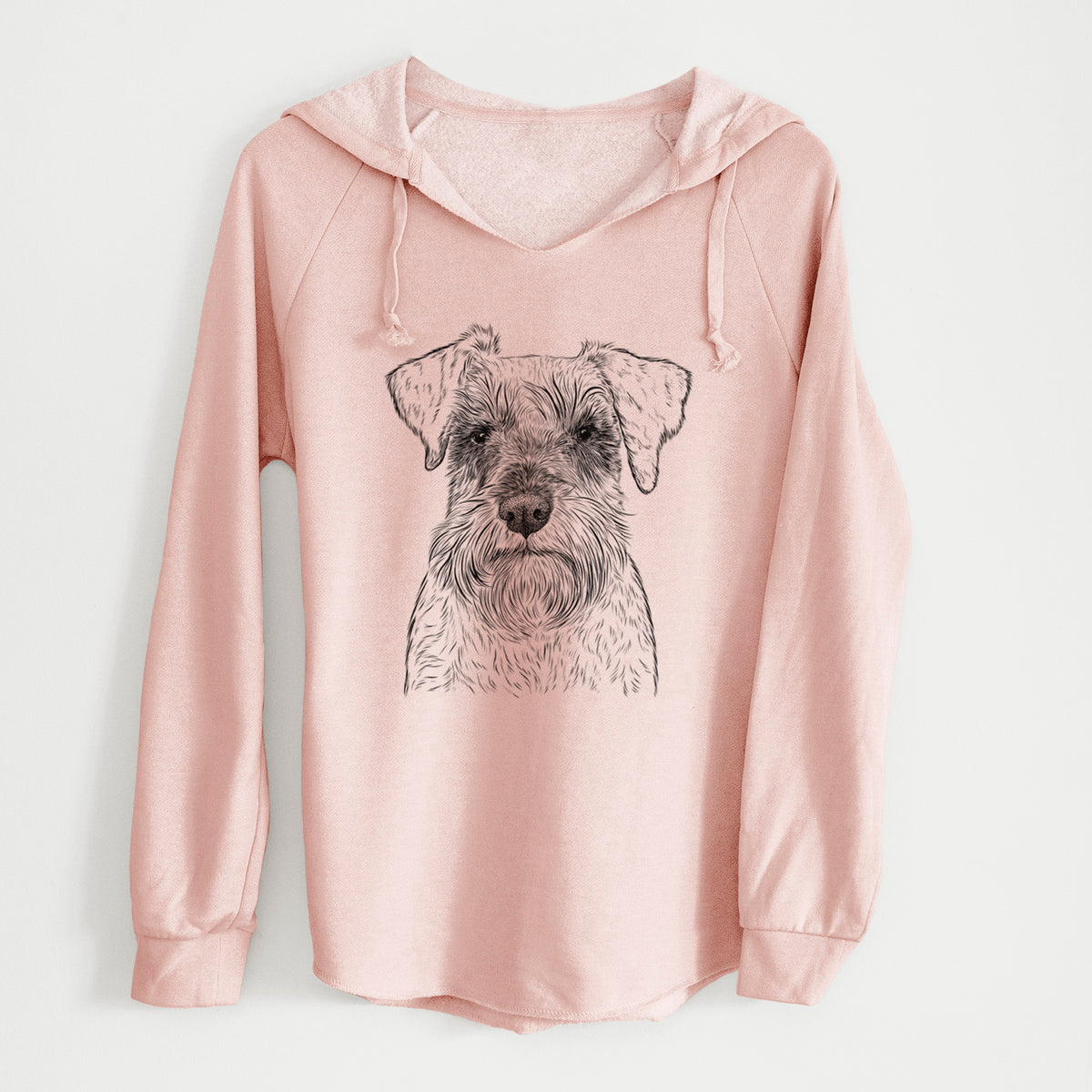 Bare Smokey the Miniature Schnauzer - Cali Wave Hooded Sweatshirt