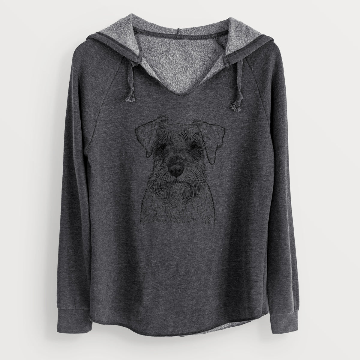 Bare Smokey the Miniature Schnauzer - Cali Wave Hooded Sweatshirt