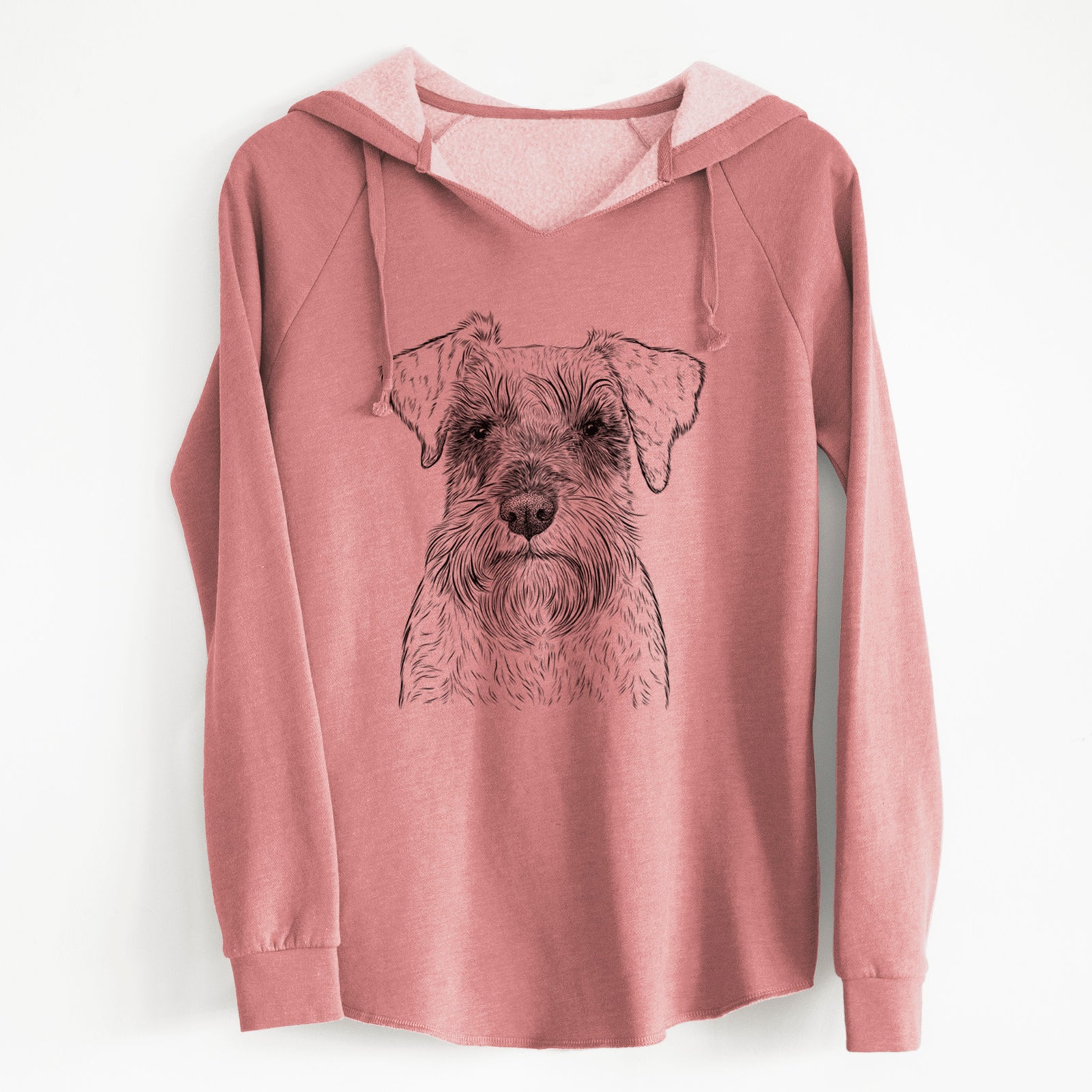 Bare Smokey the Miniature Schnauzer - Cali Wave Hooded Sweatshirt
