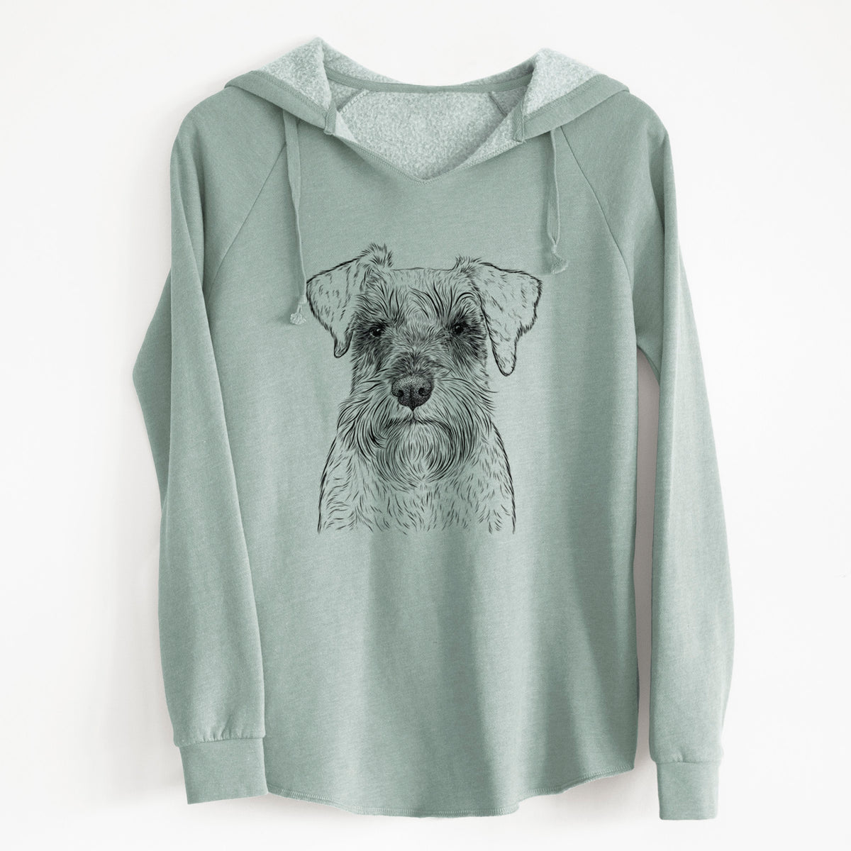 Bare Smokey the Miniature Schnauzer - Cali Wave Hooded Sweatshirt