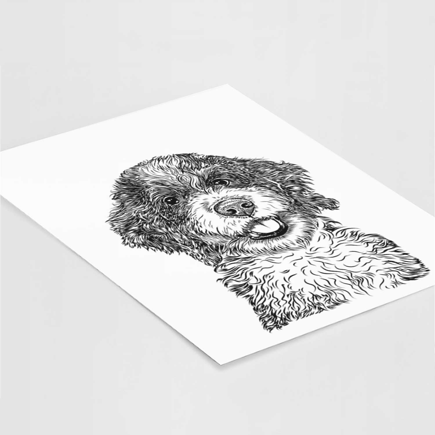 Smoky the Bernedoodle Puppy Art Print