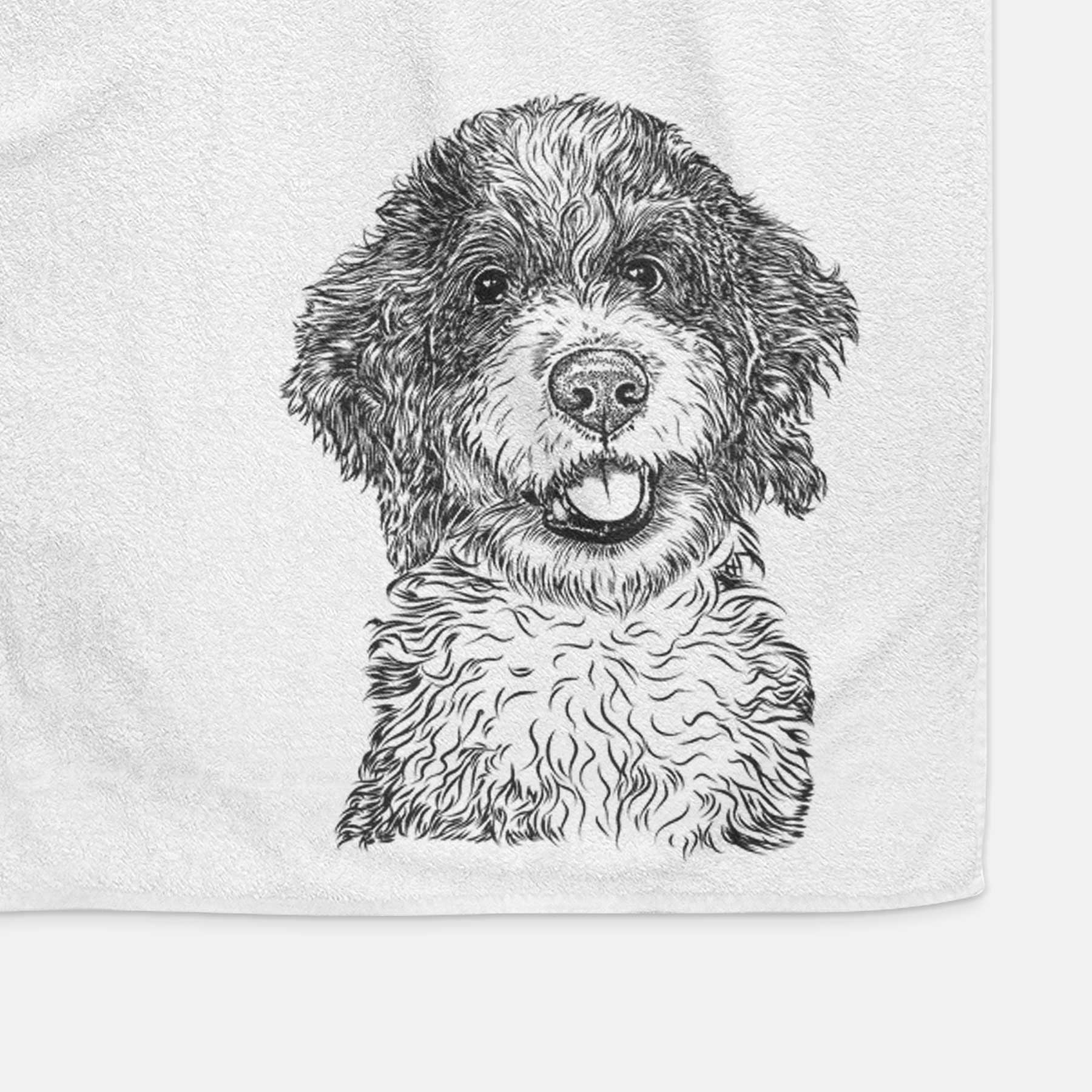 Smoky the Bernedoodle Puppy Decorative Hand Towel