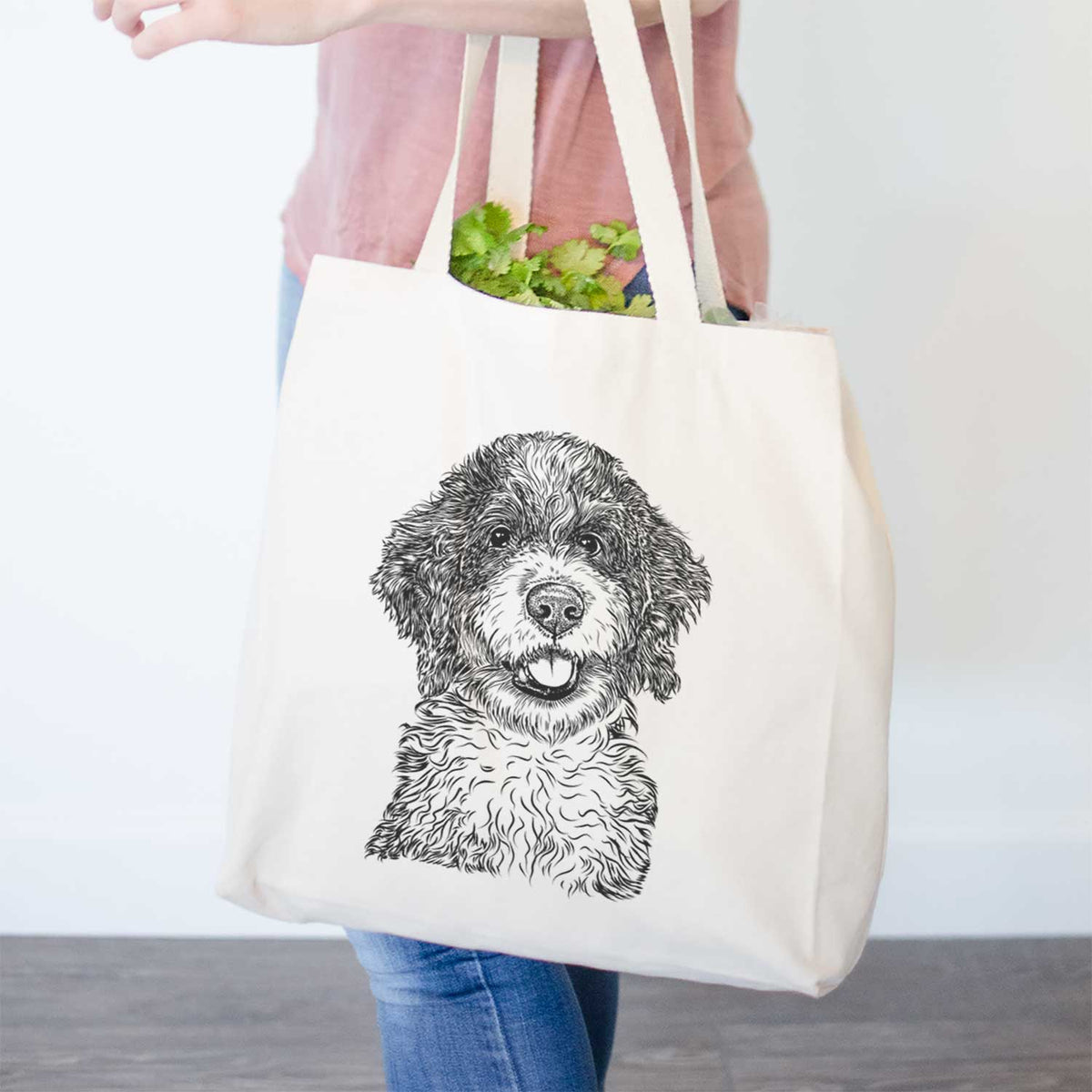 Smoky the Bernedoodle Puppy - Tote Bag