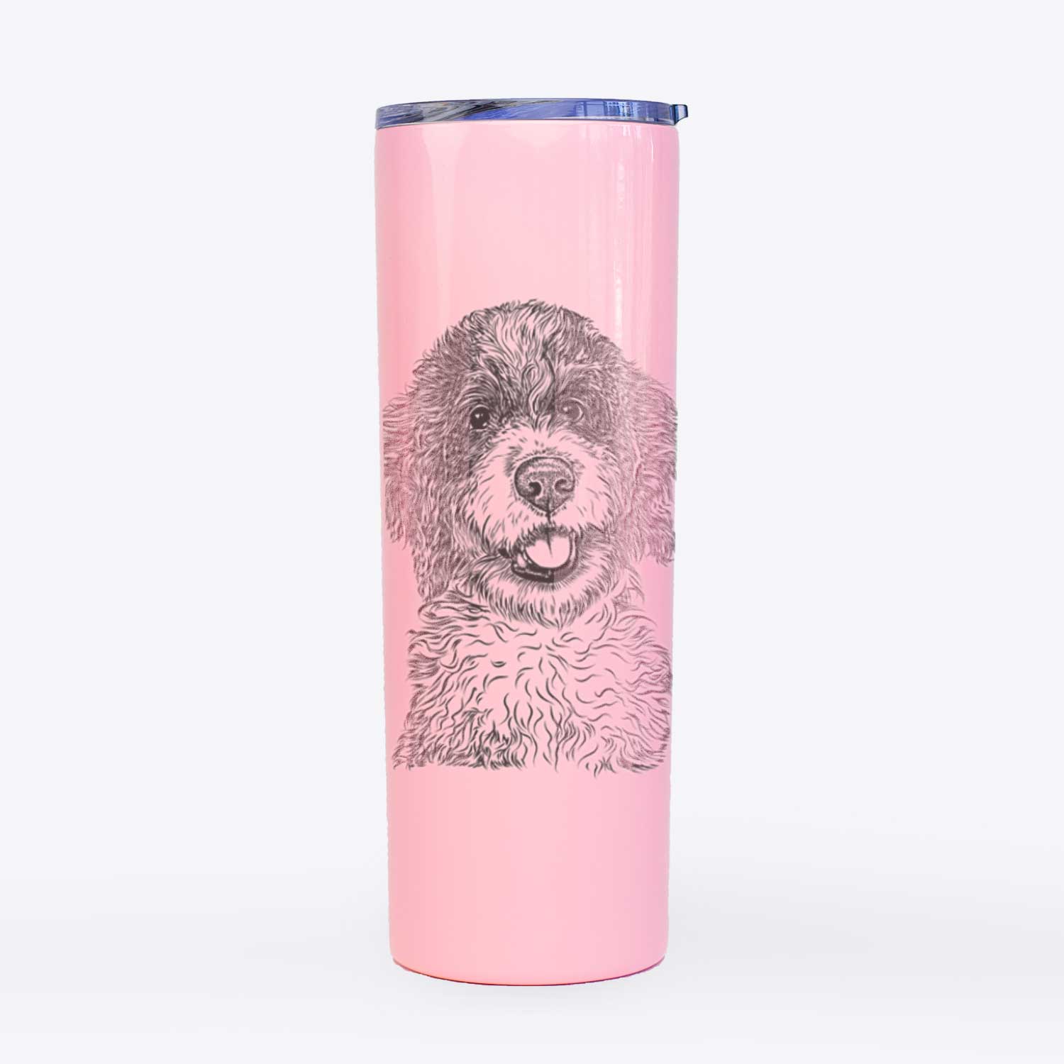 Smoky the Bernedoodle Puppy - 20oz Skinny Tumbler