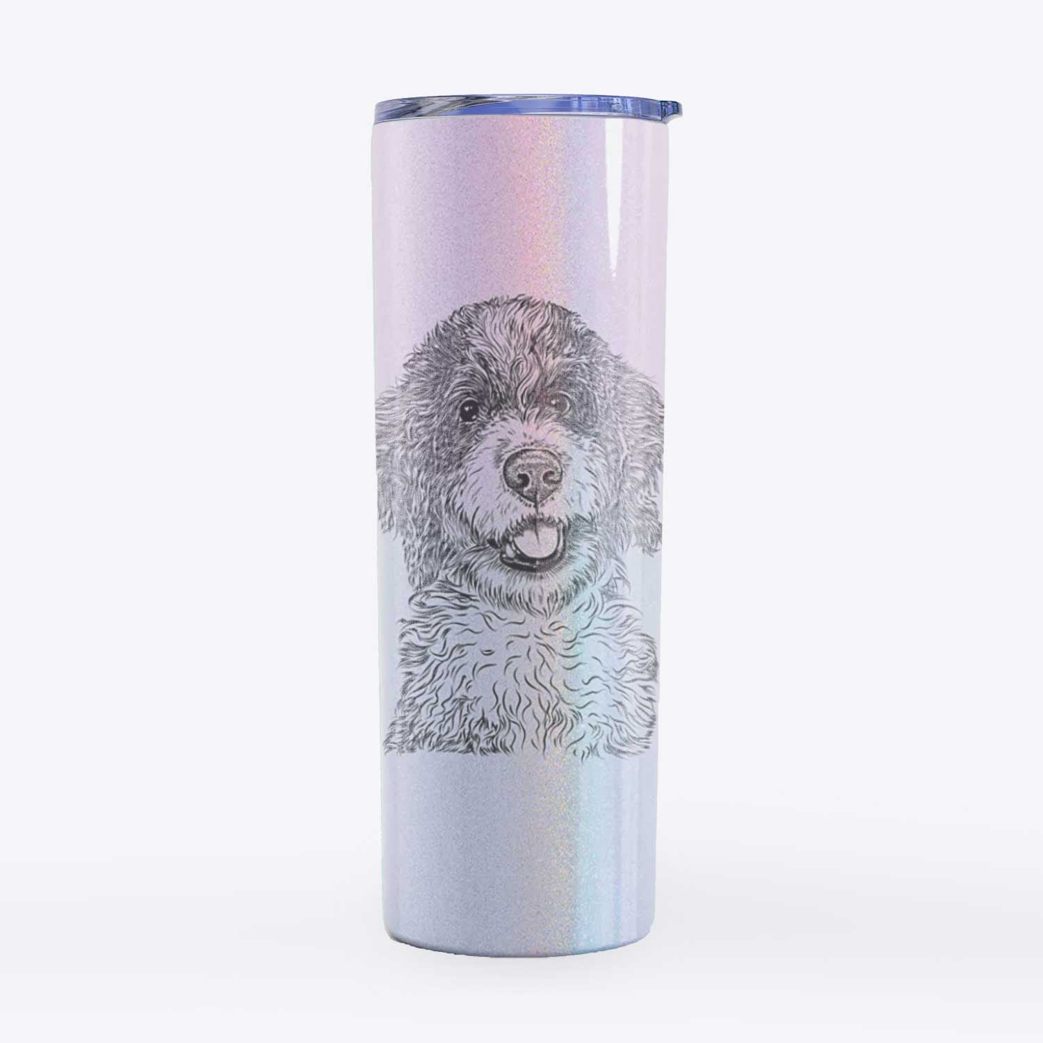 Smoky the Bernedoodle Puppy - 20oz Skinny Tumbler