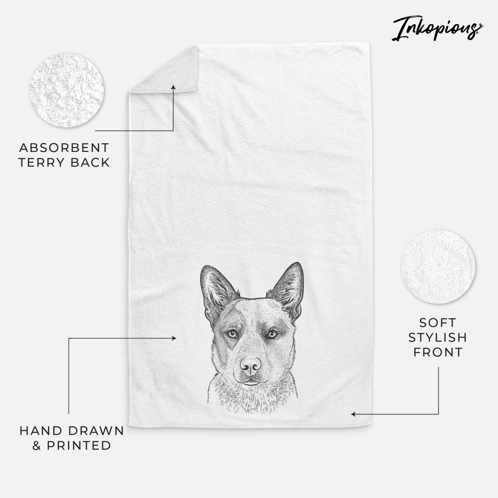 Snap the Australian Cattle Dog Decorative Hand Towel