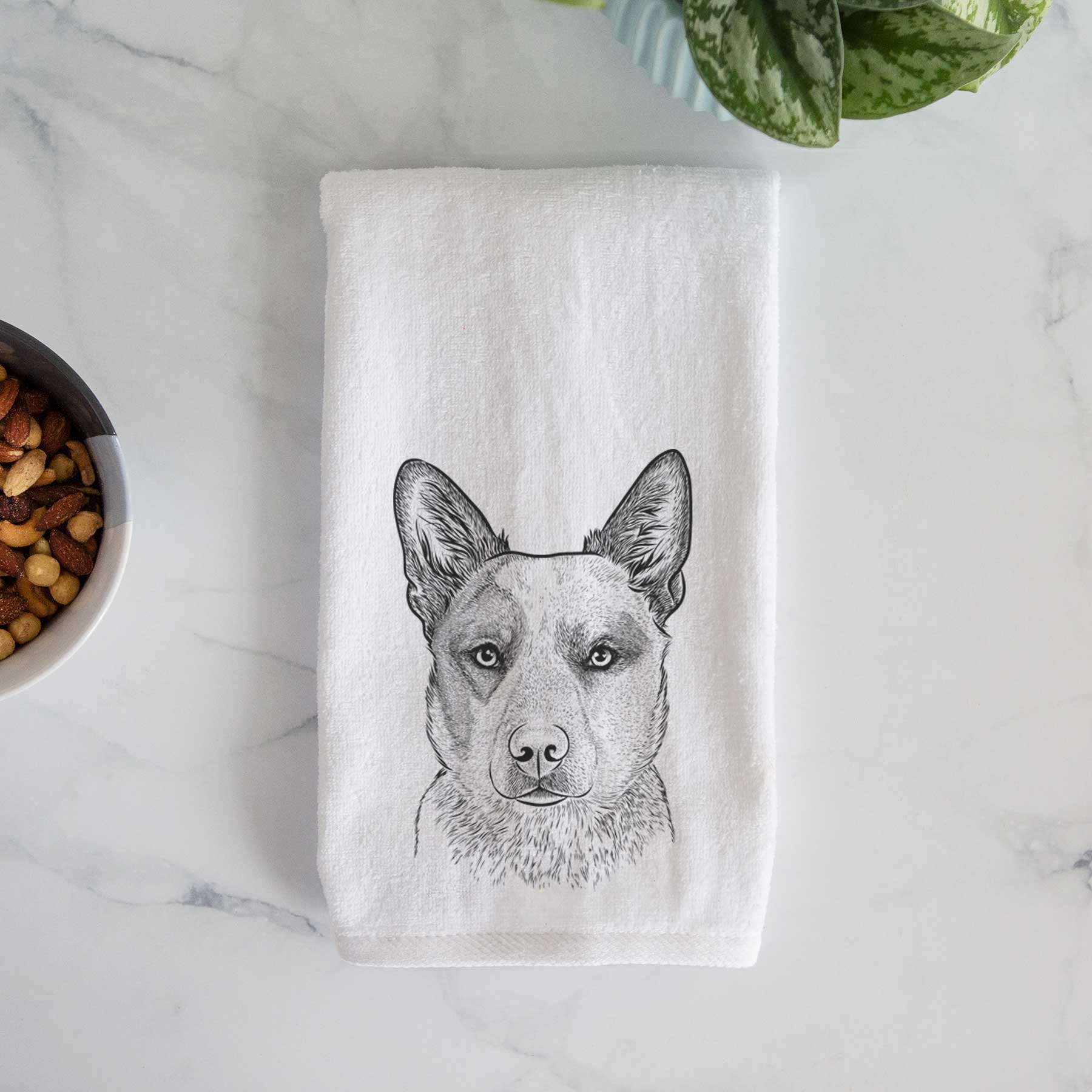 Snap the Australian Cattle Dog Decorative Hand Towel