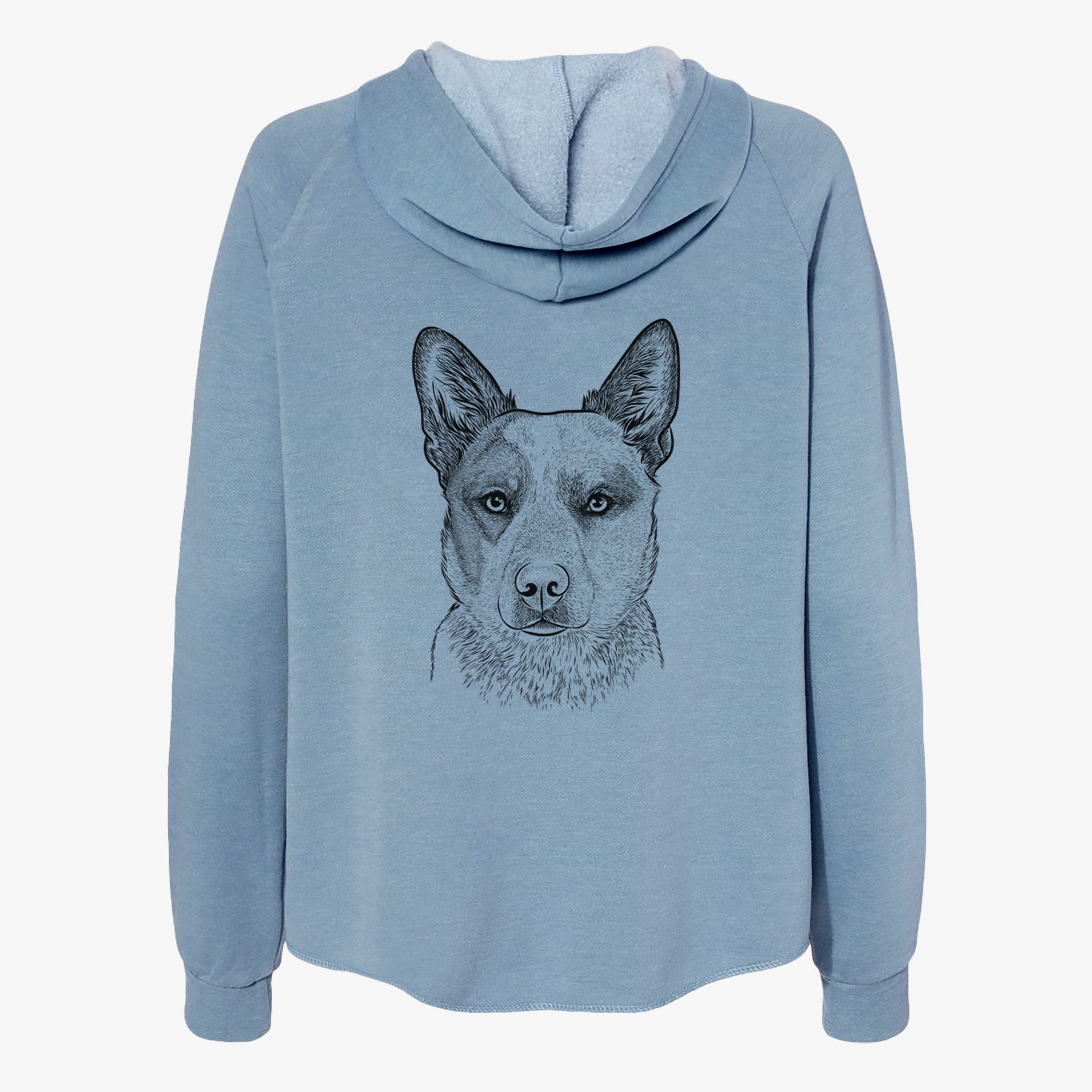 Snap the Australian Cattle Dog - Women's Cali Wave Zip-Up Sweatshirt