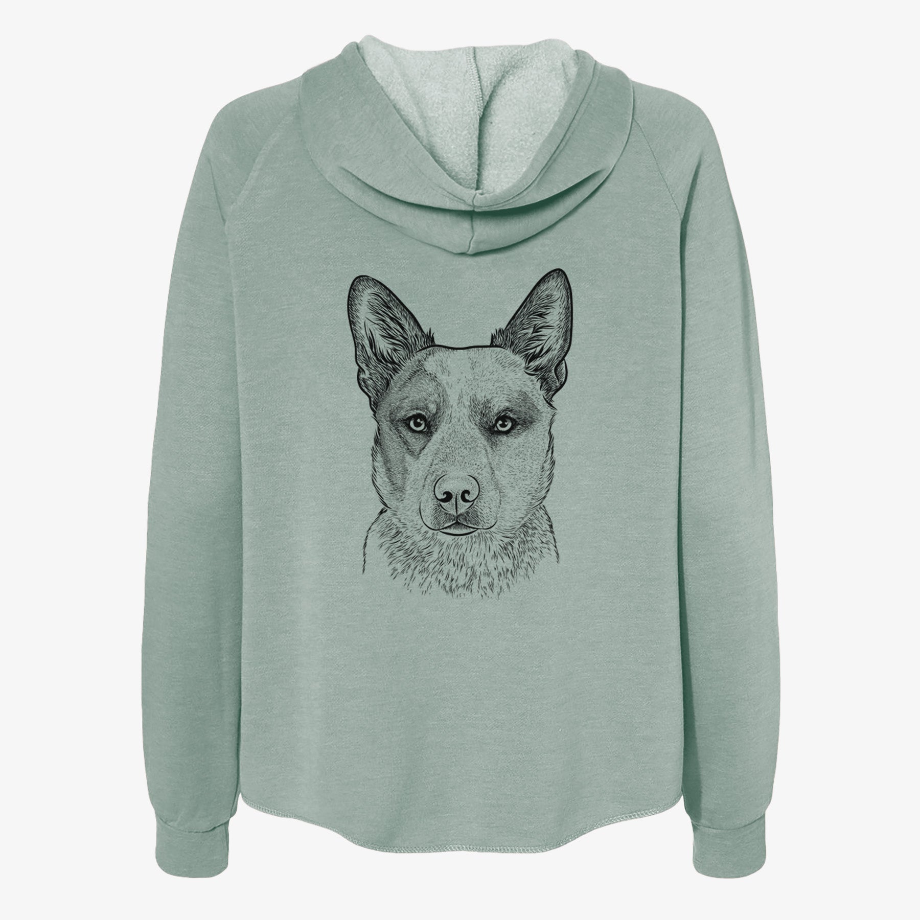 Snap the Australian Cattle Dog - Women's Cali Wave Zip-Up Sweatshirt