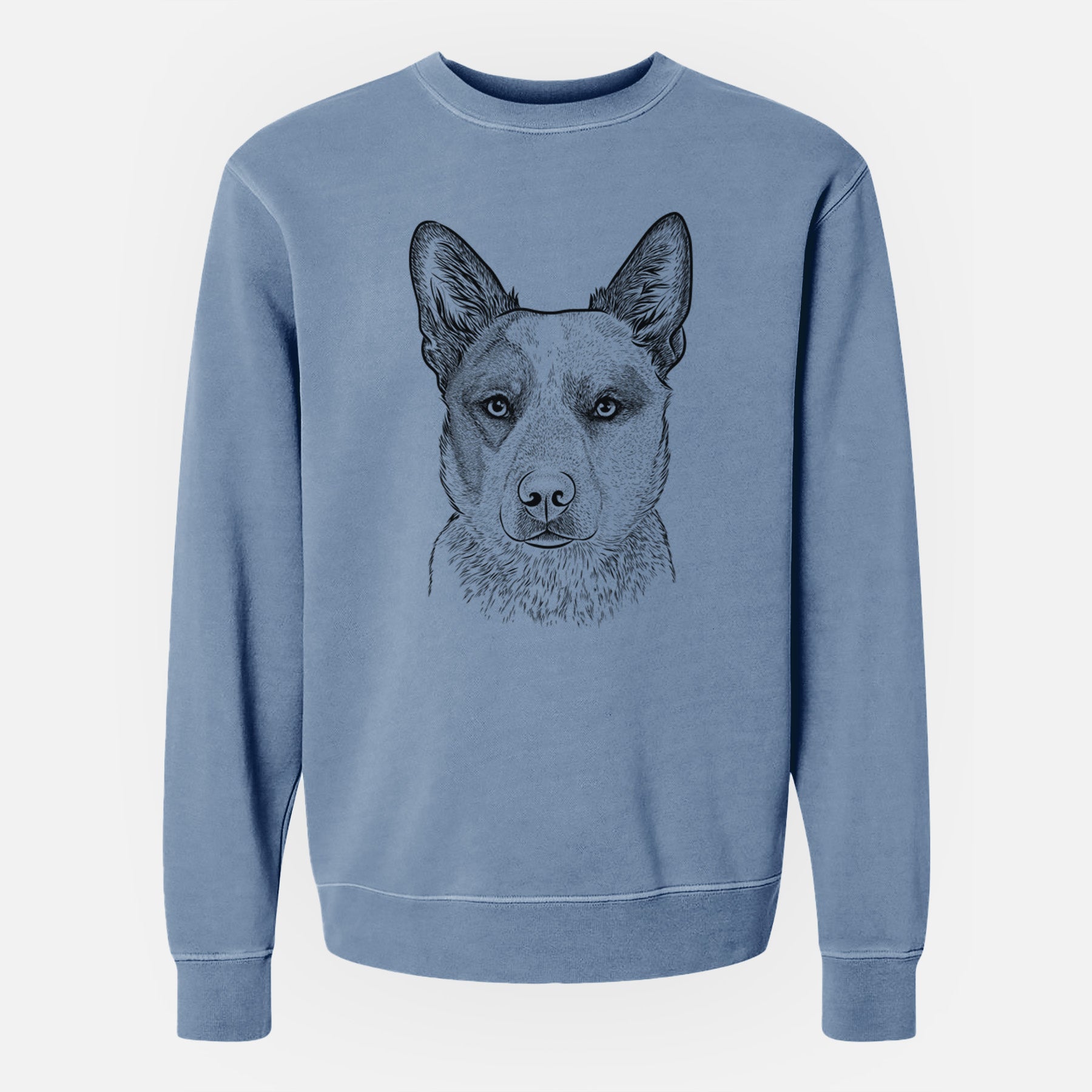 Bare Snap the Australian Cattle Dog - Unisex Pigment Dyed Crew Sweatshirt