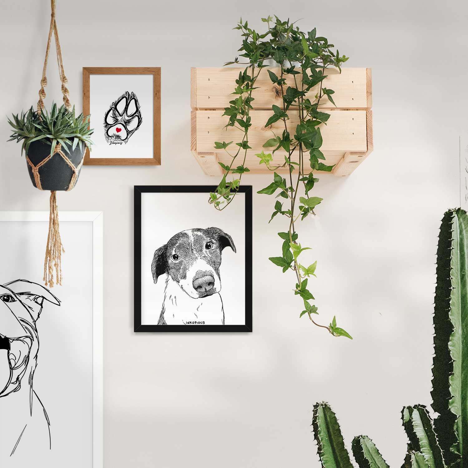 Sophia the Mixed Breed Art Print